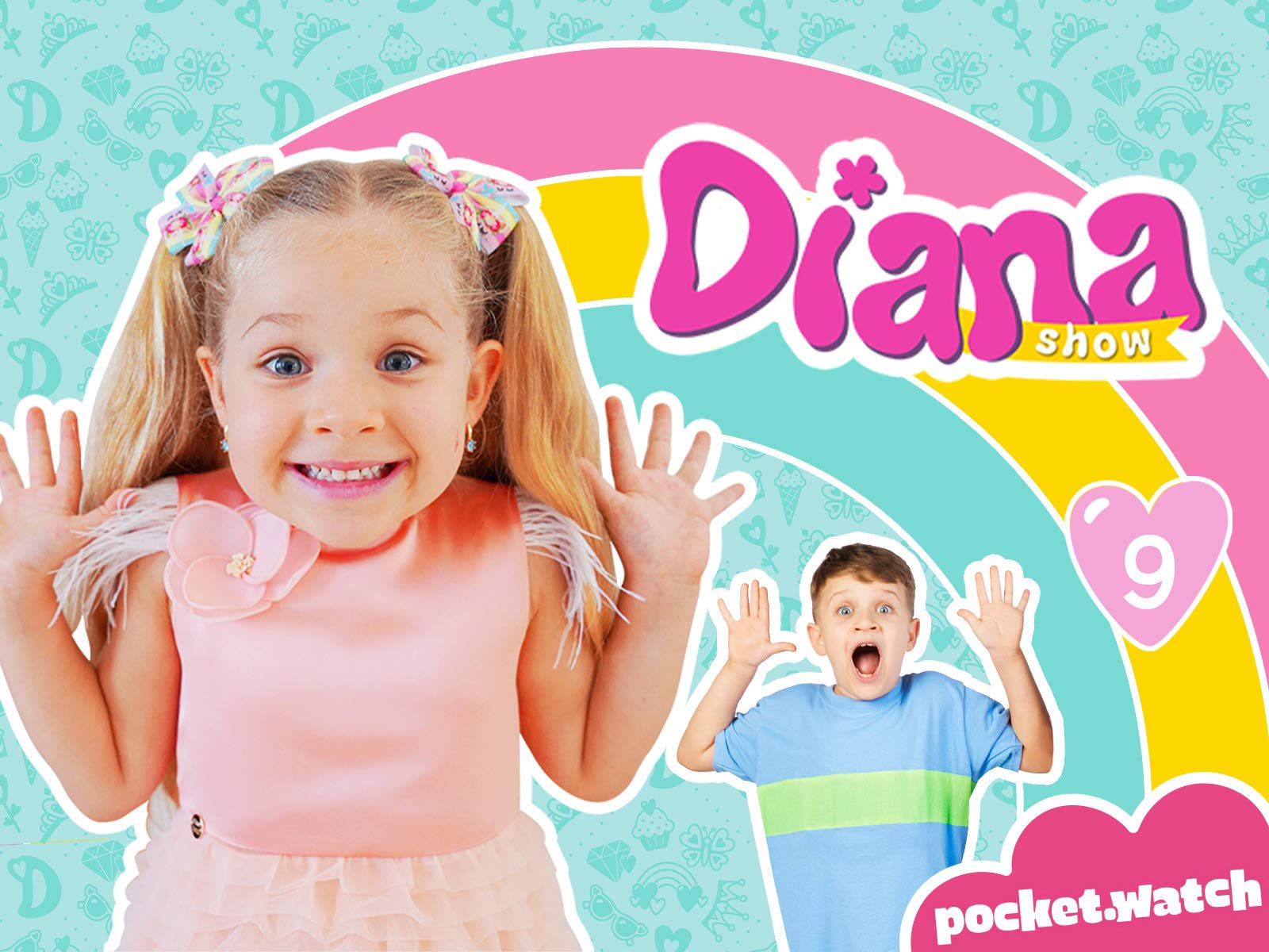 Kids Diana Show Hendene Opp Bakgrunner