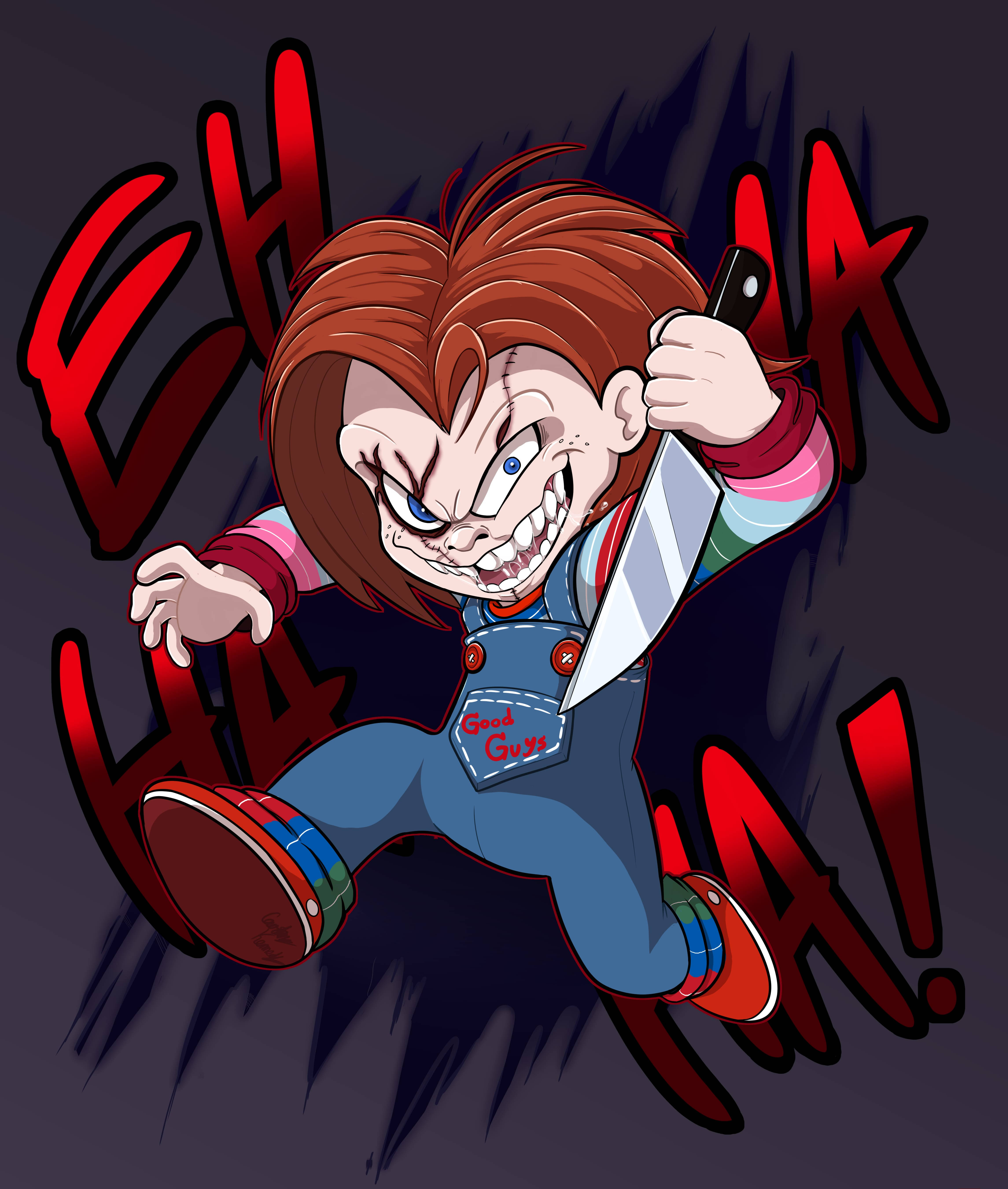 Killer Chucky Digital Art Bakgrunner