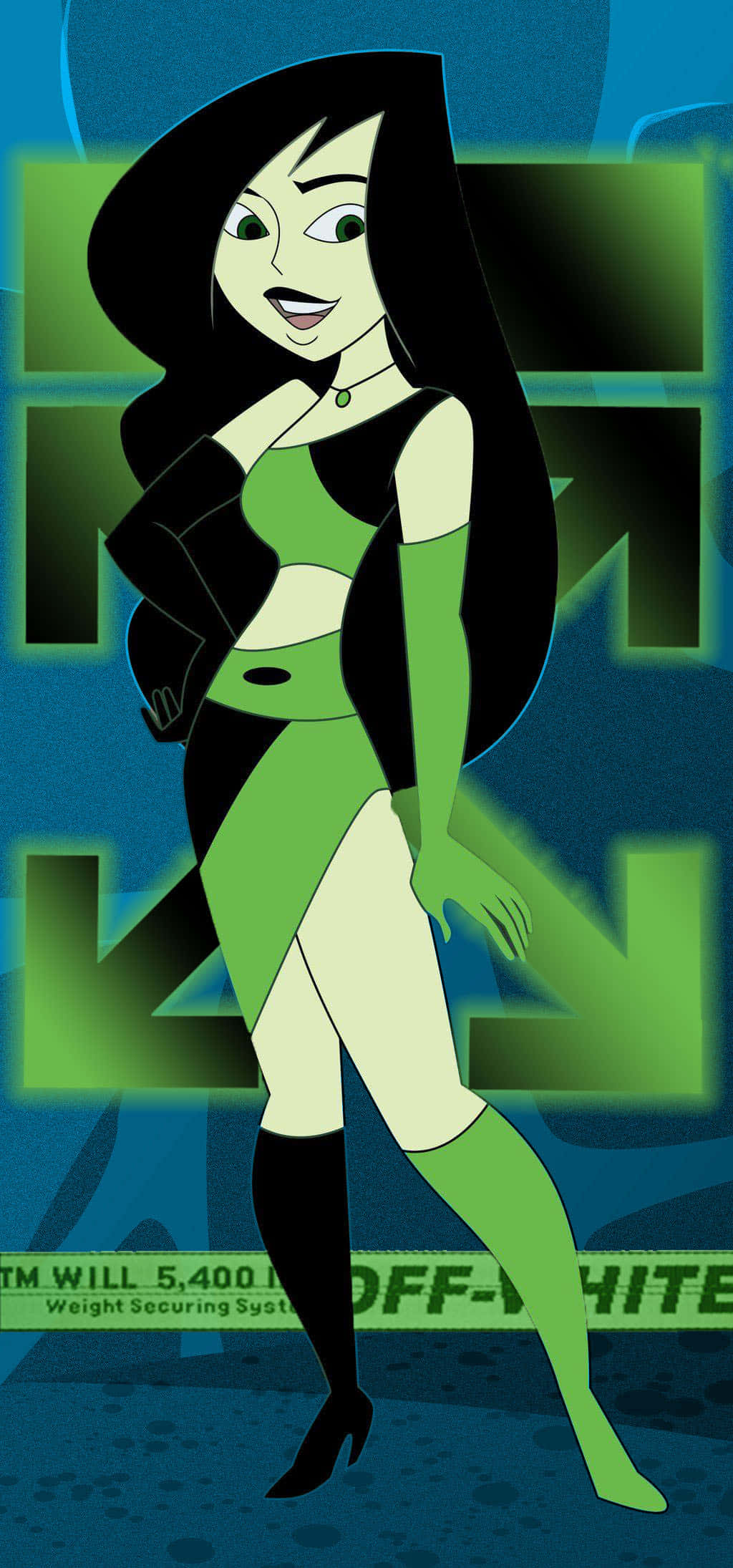 Kim Possible Shego Off White iPhone Bakgrunner