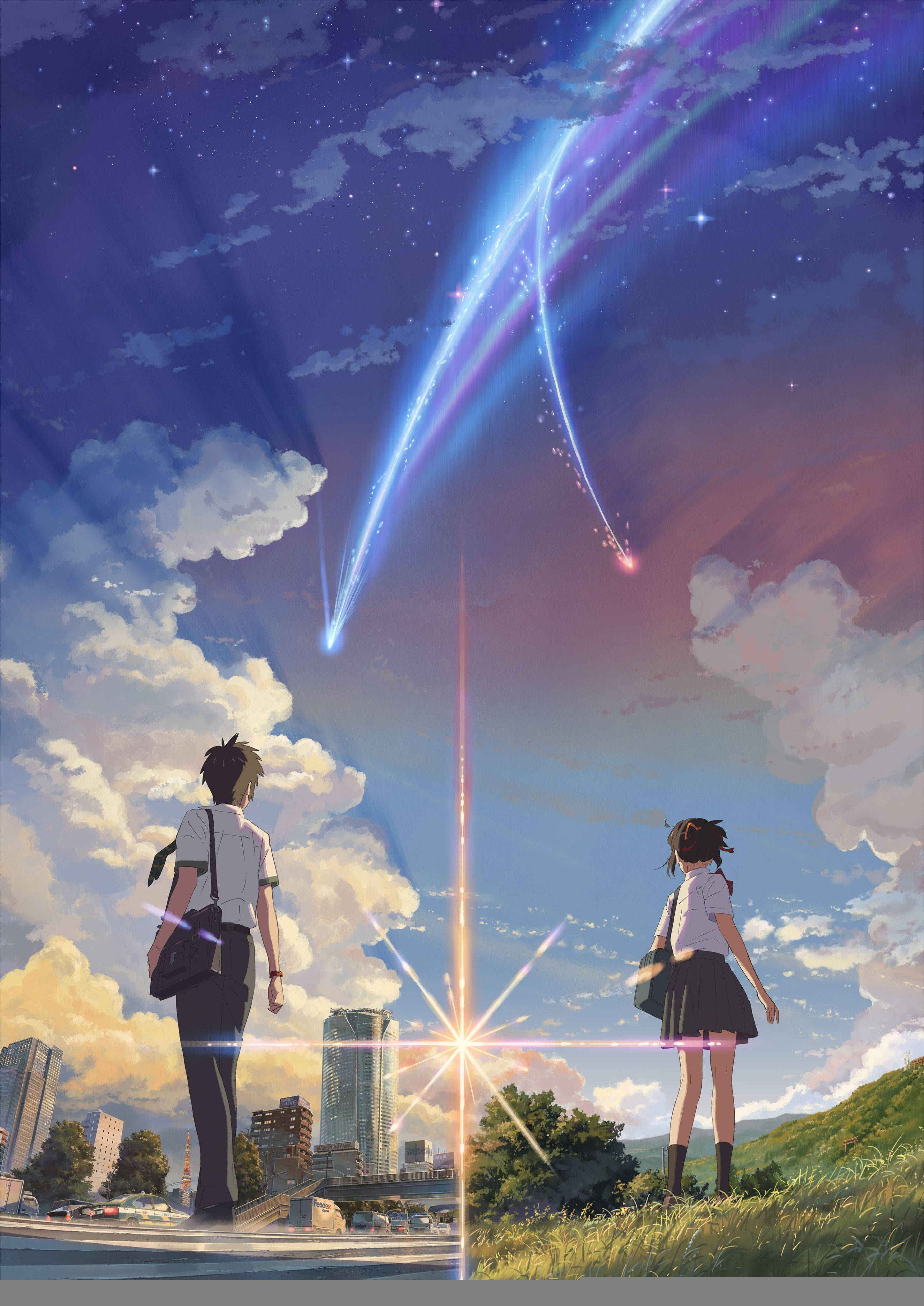 Kimi No Na Wa-par med komet Bakgrunner