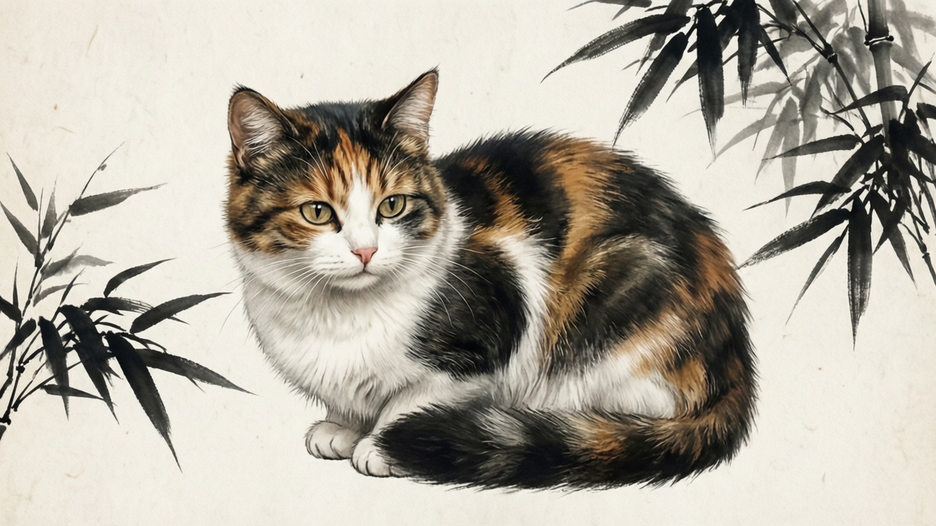 Kinesisk blekk-katt Bakgrunner