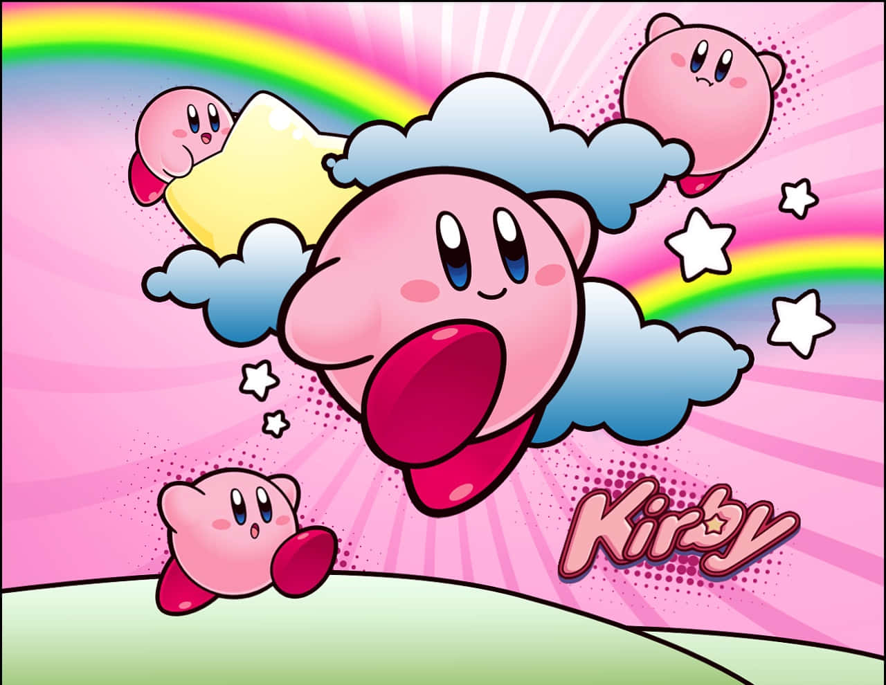 Kirby, den glade krembollen Bakgrunner