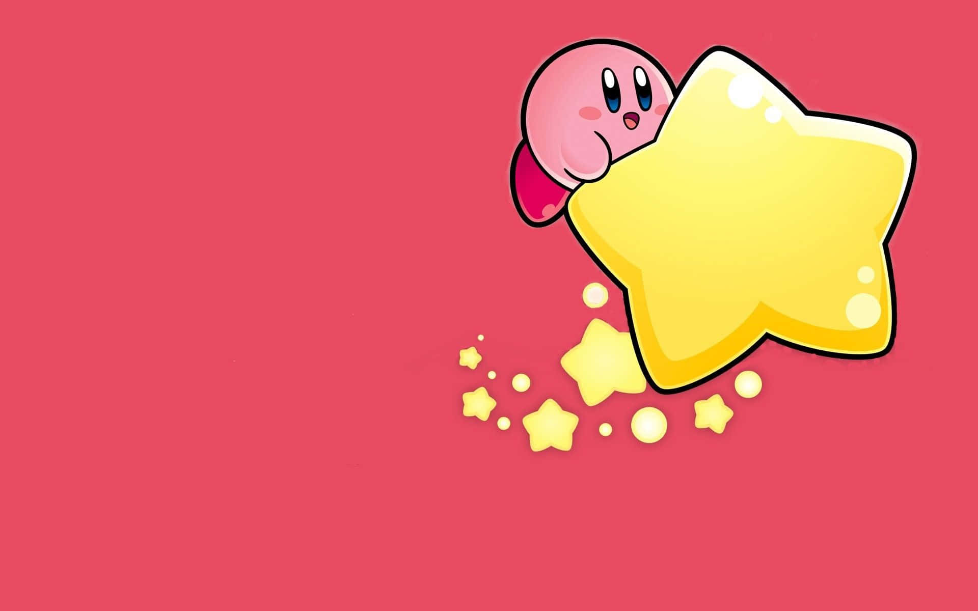 Kirby, den kjente boblete og vennlige videospillkarakteren Bakgrunner