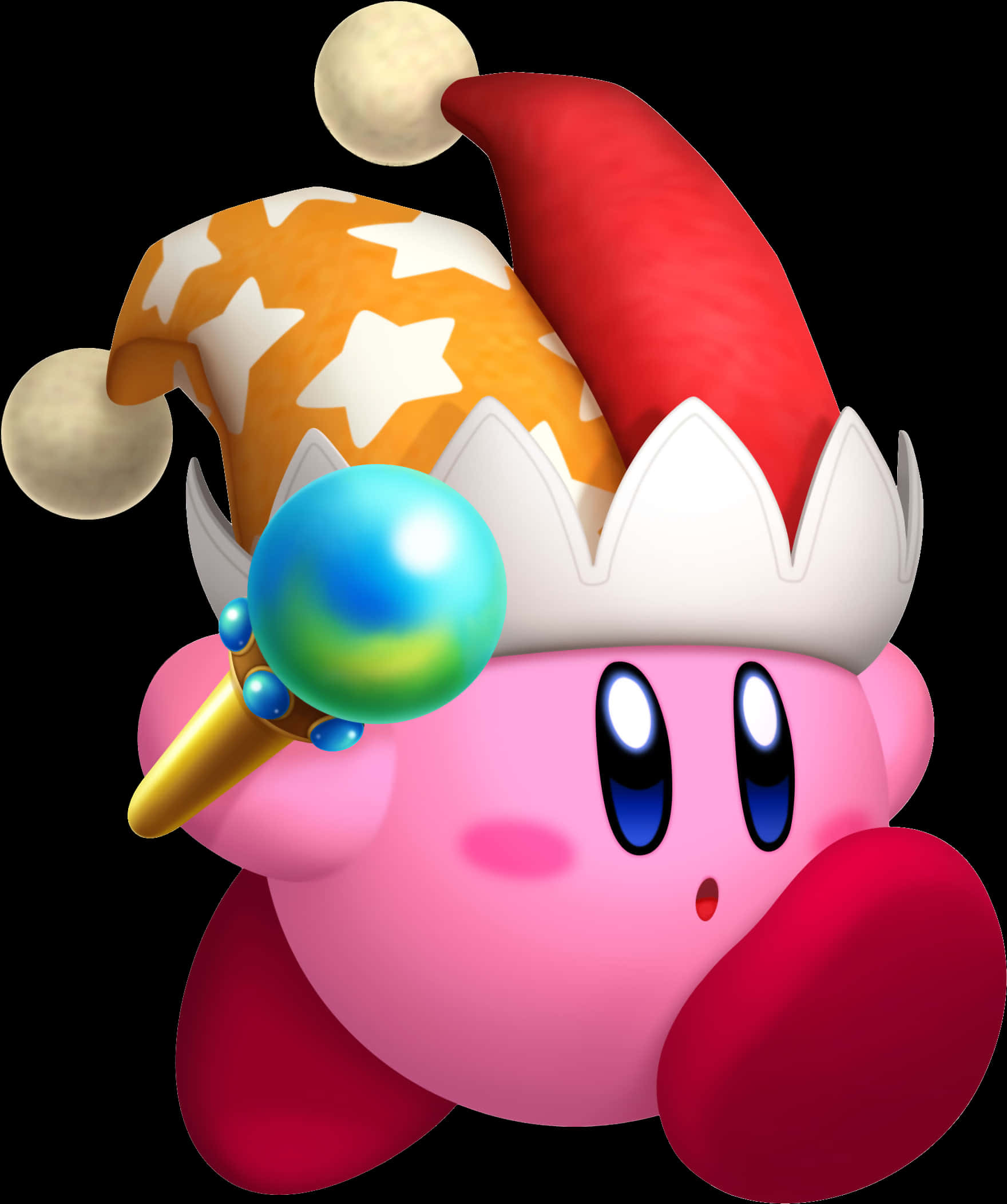 Kirby med narrehatt Bakgrunner