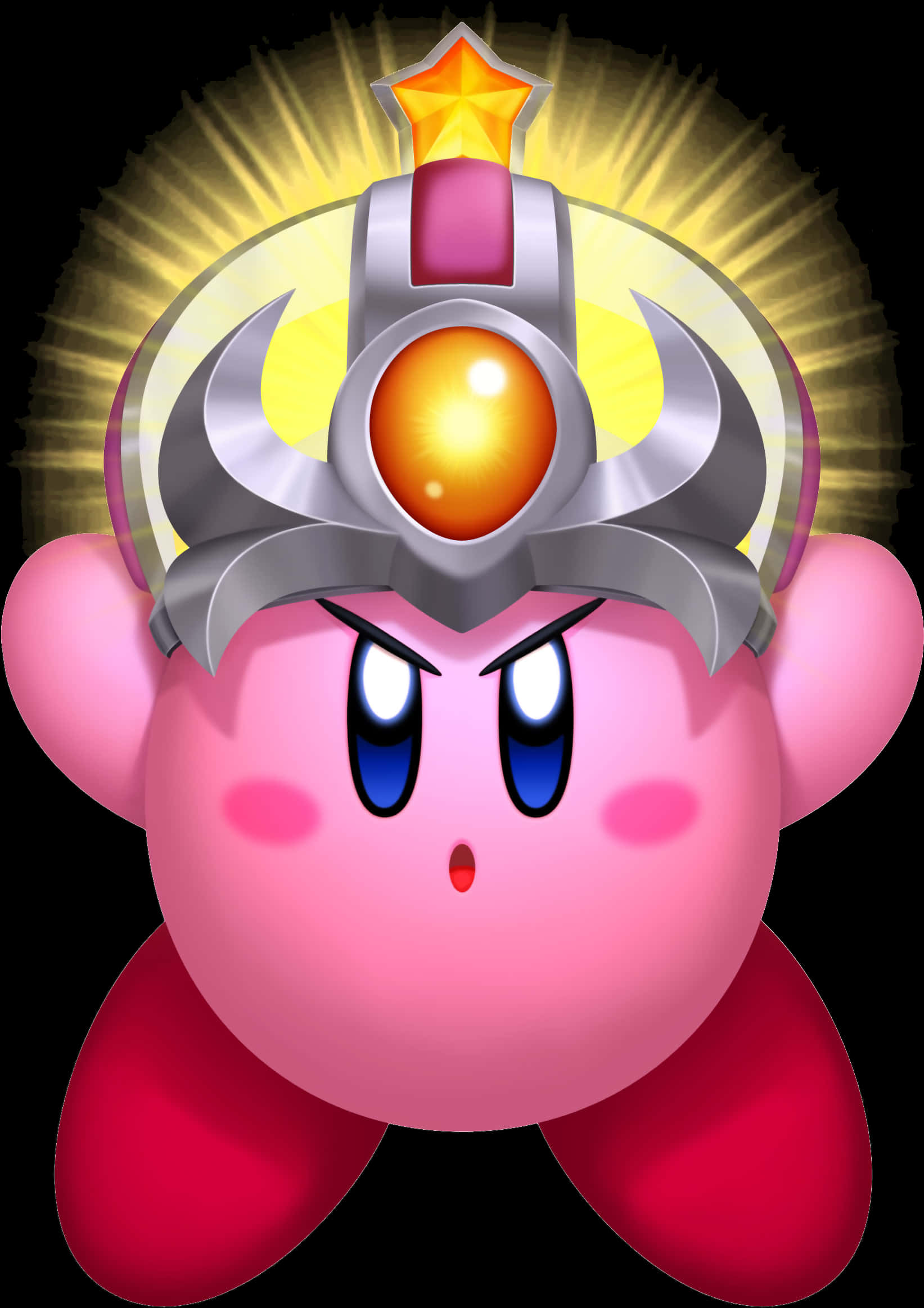 Kirby med stjerne-stavhjelm Bakgrunner
