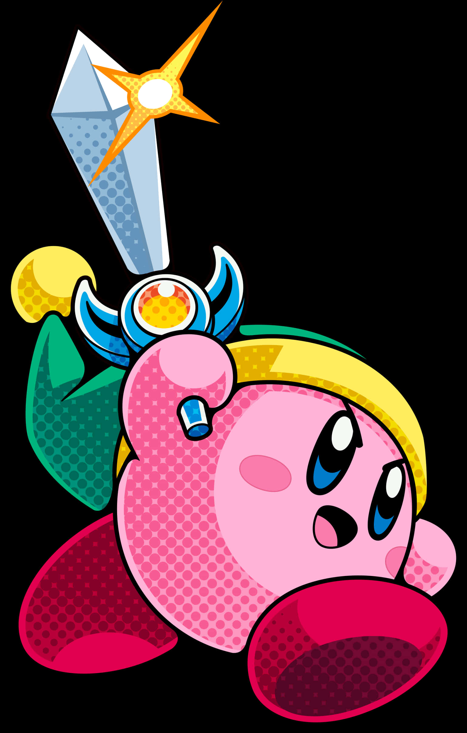 Kirby med sverd illustrasjon Bakgrunner