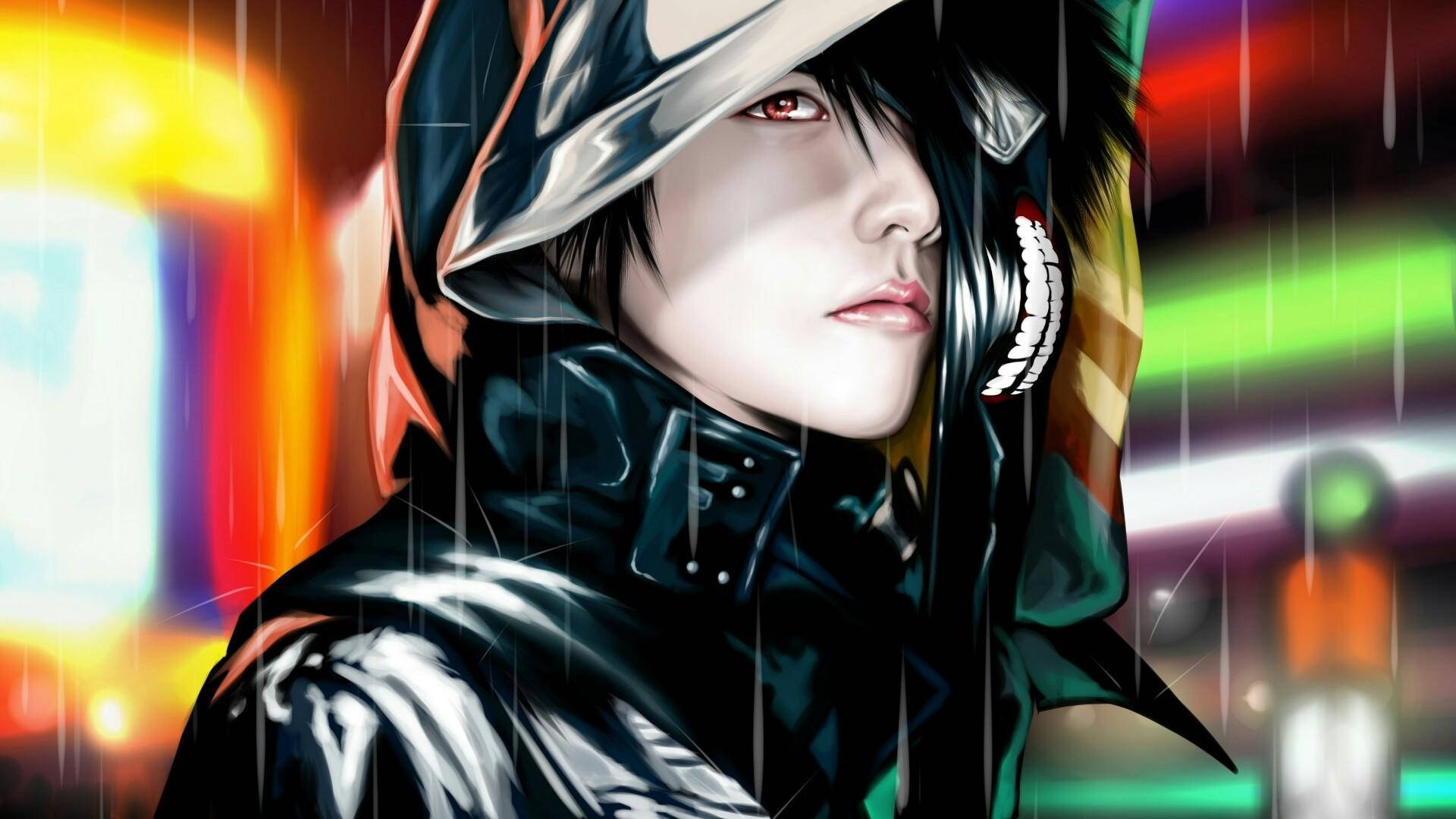 Kjekk animegutt Ken Kaneki Bakgrunner