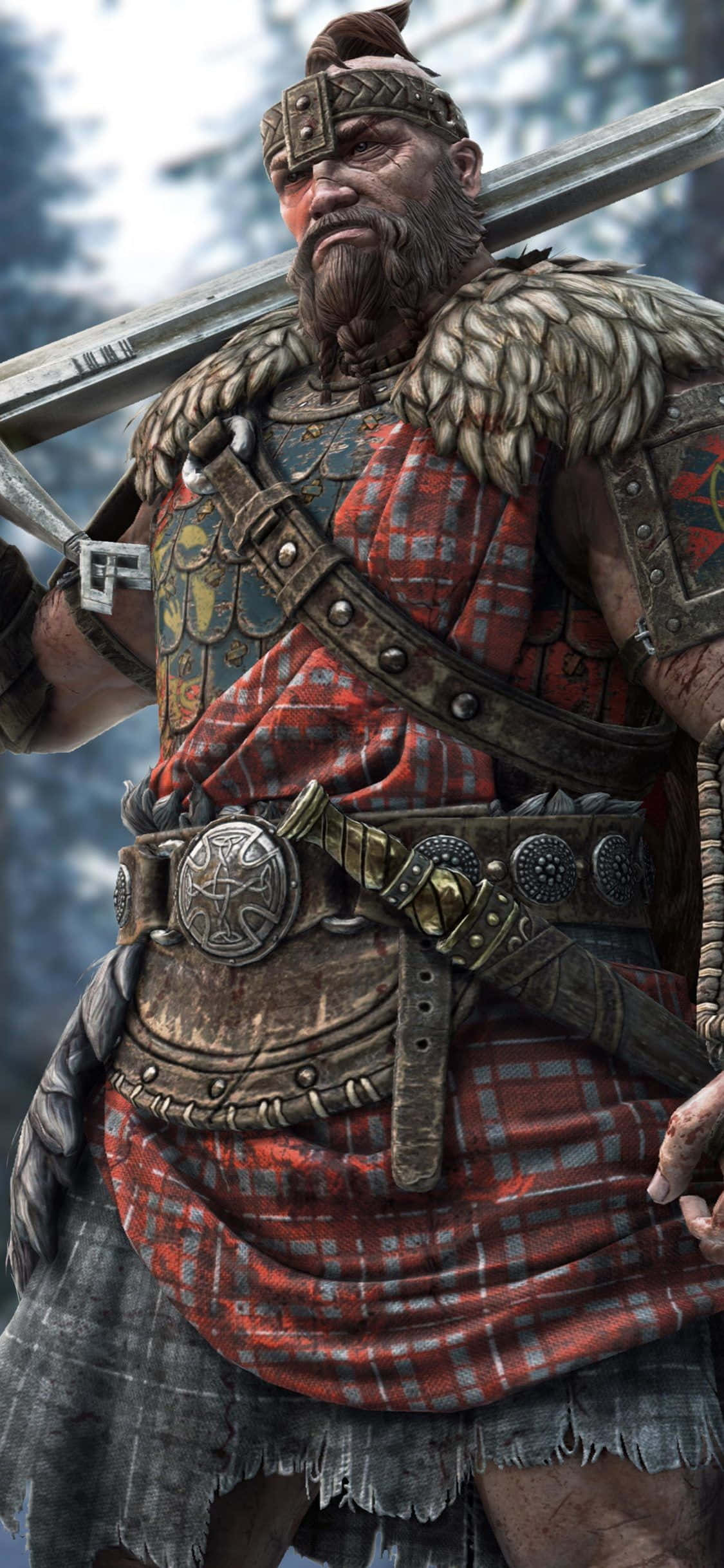 Kjemp som en Highlander i det intense online-kampspillet For Honor. Bakgrunner
