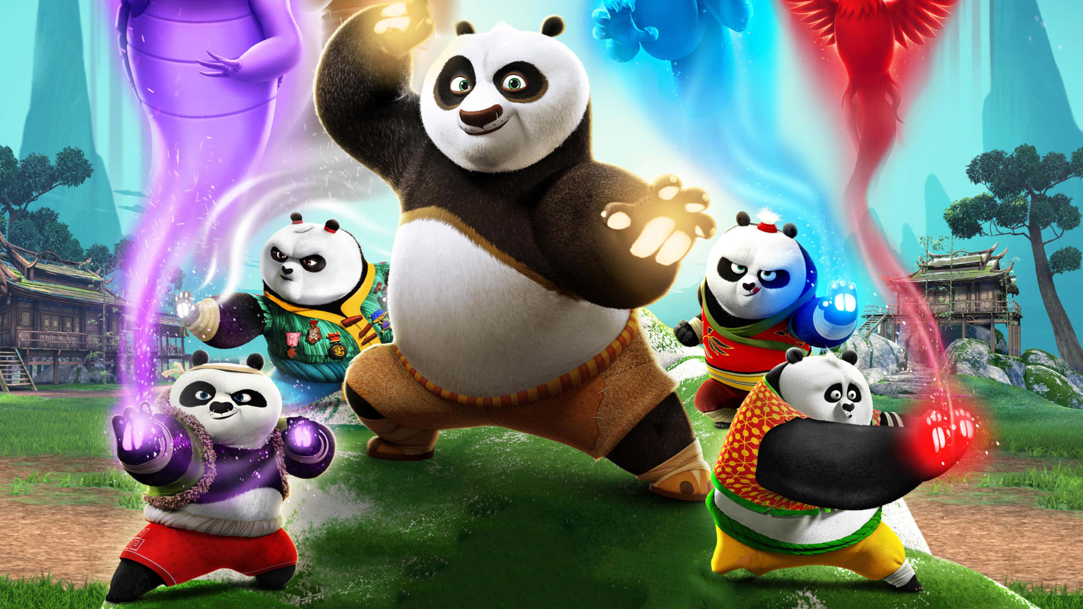 Kjempepanda Kung Fu Bakgrunner