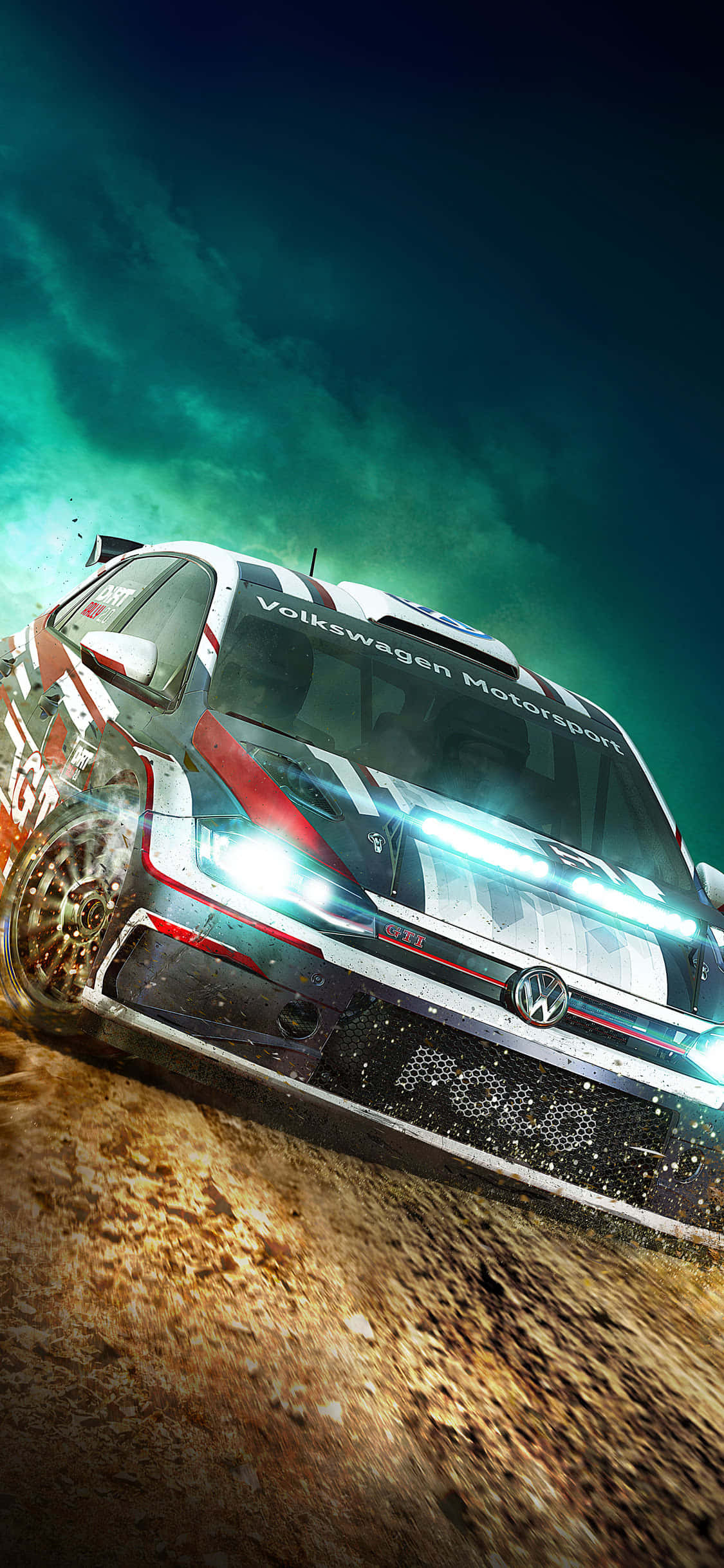 Kjenn suset av å sitte i førersetet med Dirt Rally på iPhone Xs Bakgrunner