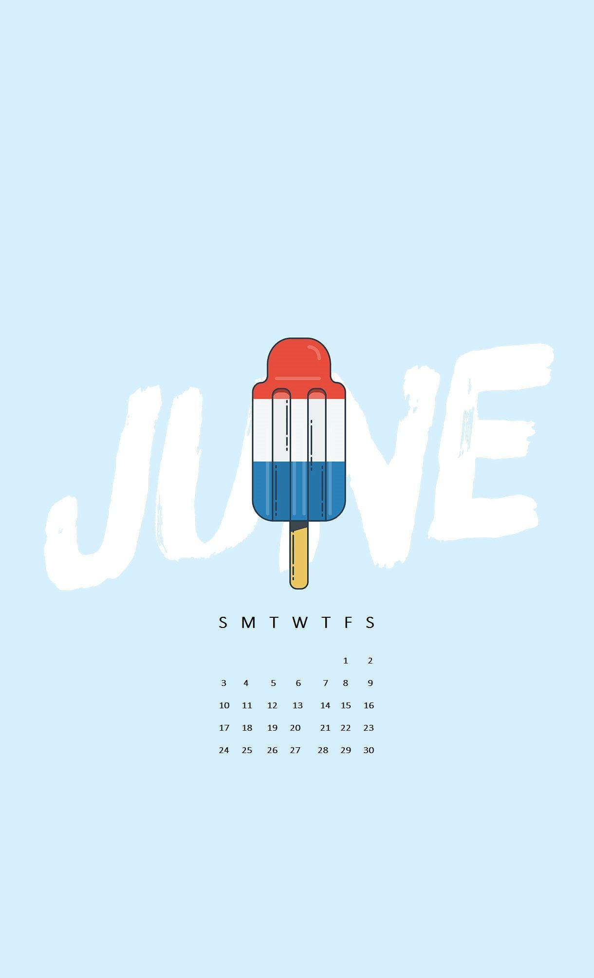 Kjøl deg ned denne Sommeren med en Juni-pinneis Kalender Bakgrunner