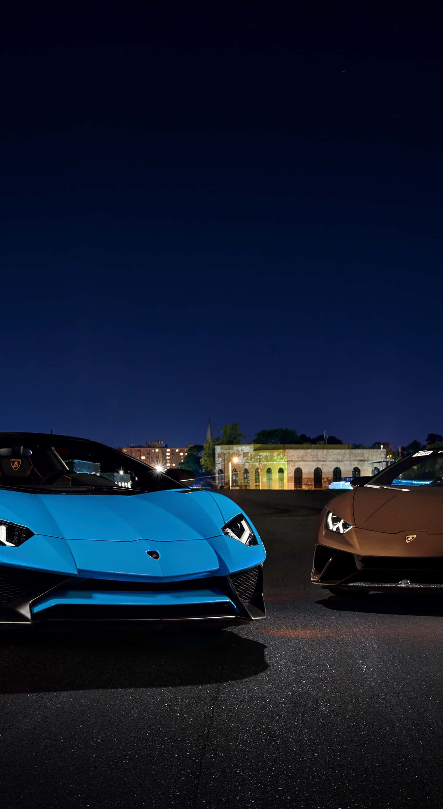 Klassisk blå Lamborghini iPhone Bakgrunner