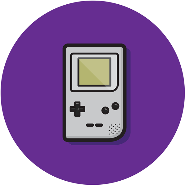 Klassisk Gameboy vektorillustrasjon Bakgrunner