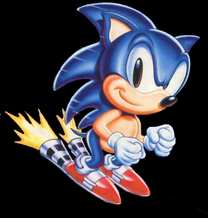 Klassisk Sonic i full fart Bakgrunner