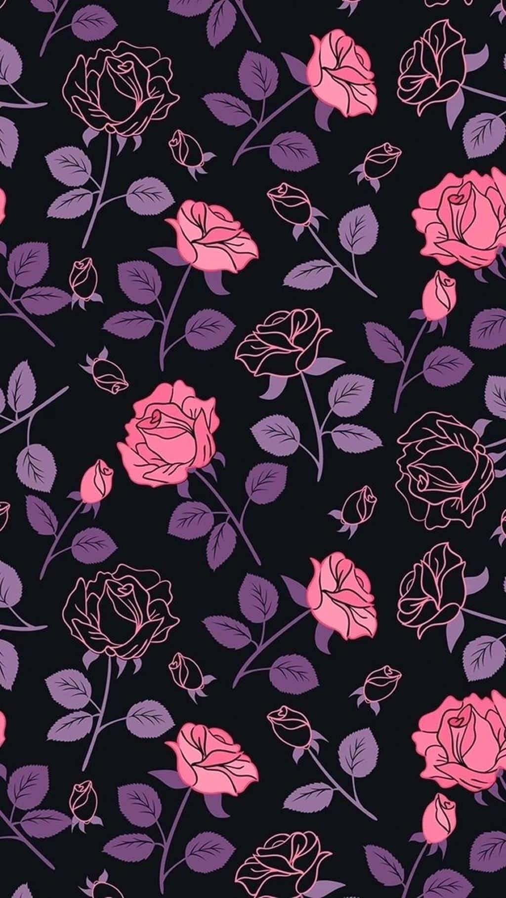 Klynger av rosa blomster som utstråler en sjarmerende, delikat stemning Bakgrunner