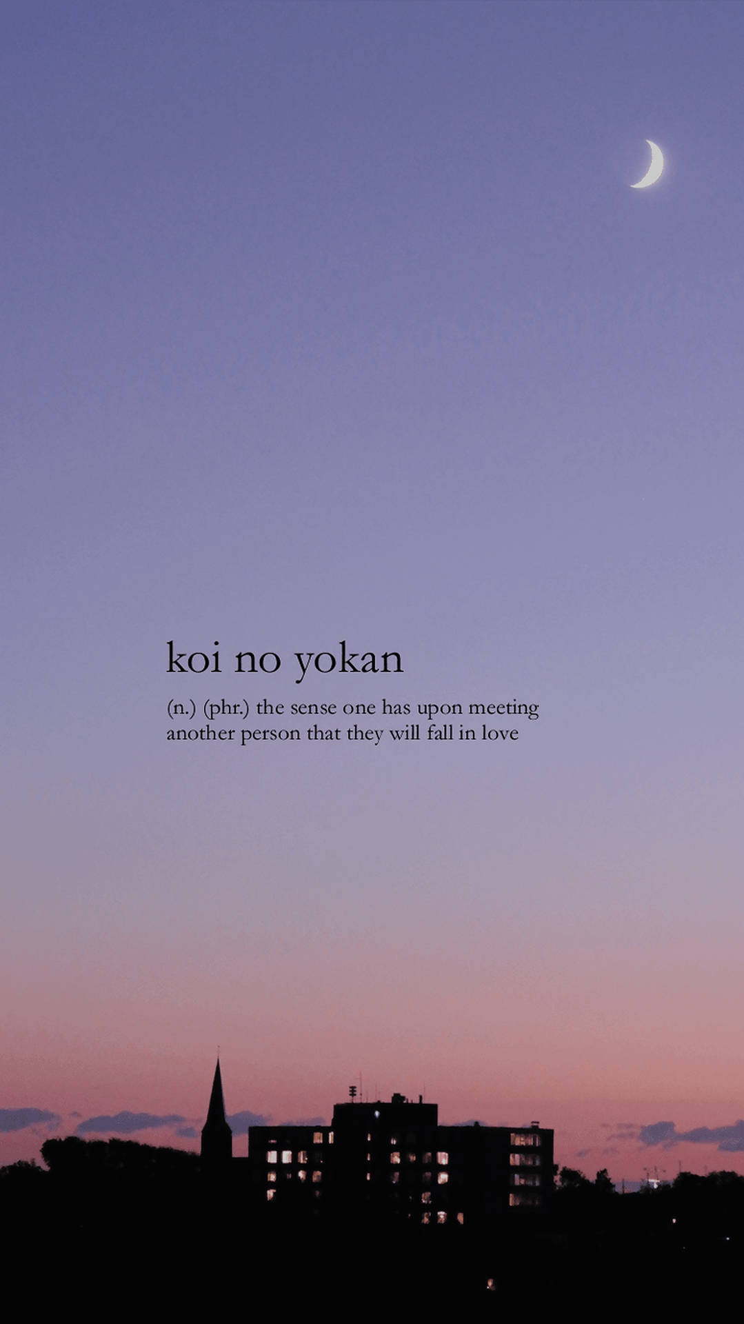 Koi No Yokan estetiske ord bakgrunnsbilde