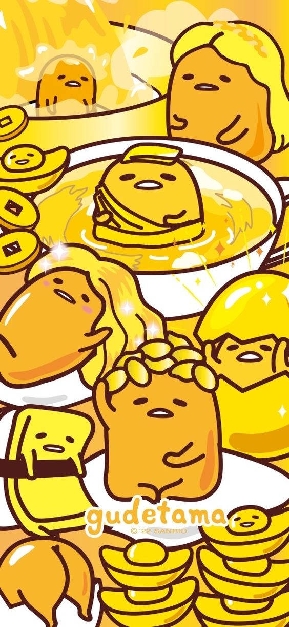 Kokt Gudetama-estetikk Bakgrunner