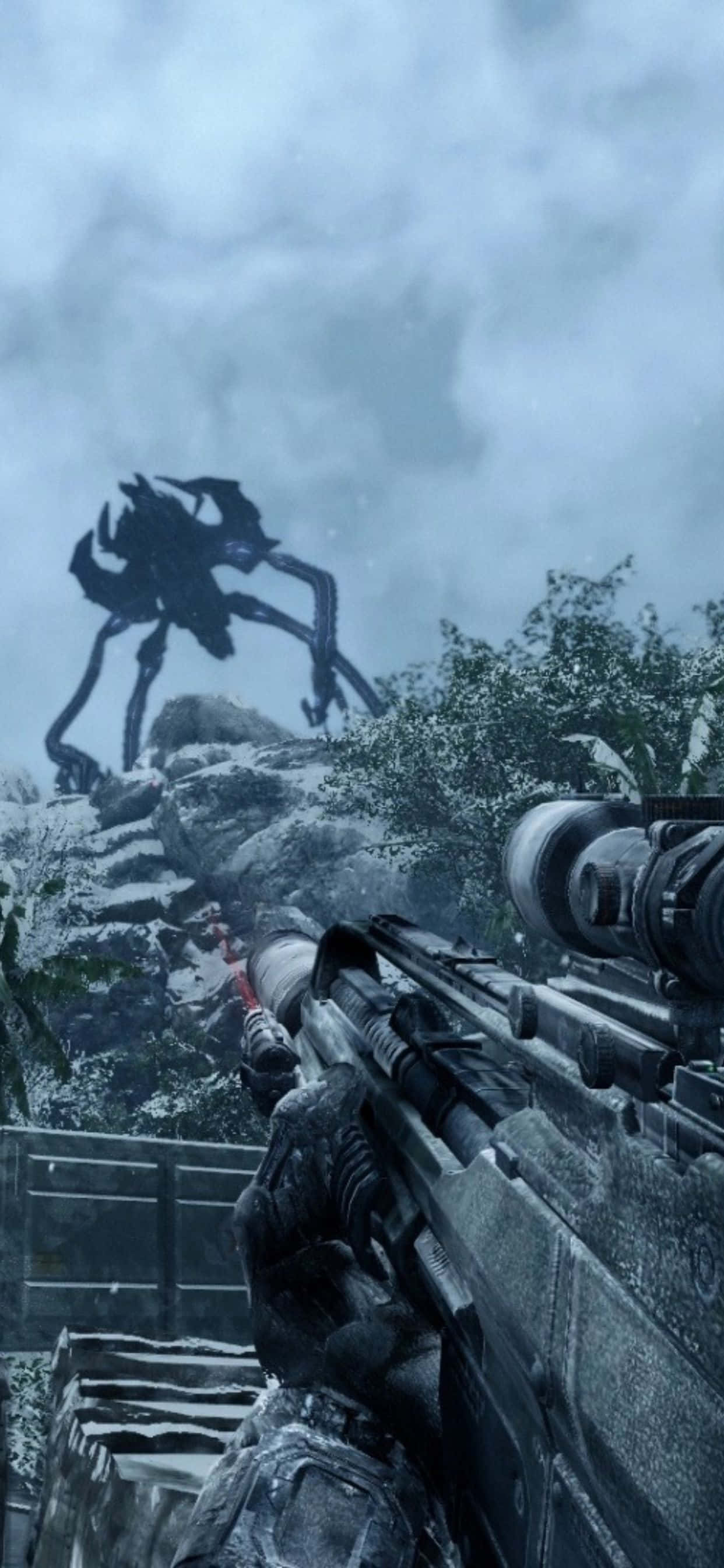 "Kommandér slagmarken med legendarisk kraft og grafikk på iPhone Xs Max Crysis Warhead." Bakgrunner