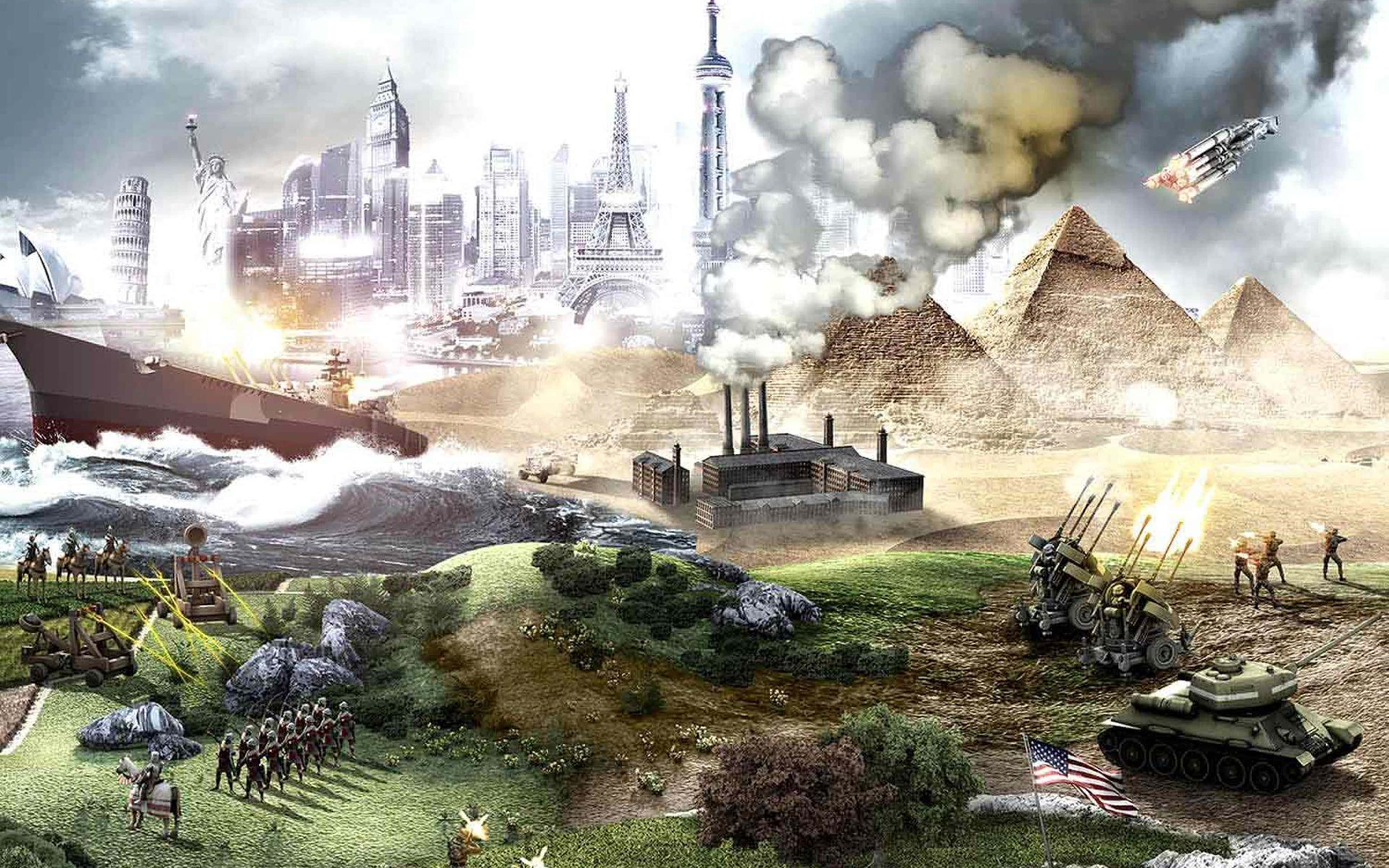 "Komplett 4K-oppløsningsutgave av fengslende Civilization V-spillbakgrunn." Bakgrunner