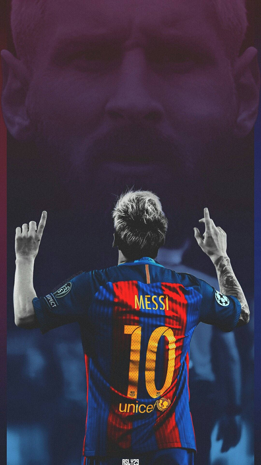 Kong Lionel Messi, Treganger Ballon d'Or-vinner, Peker Mot Himmelen Bakgrunner