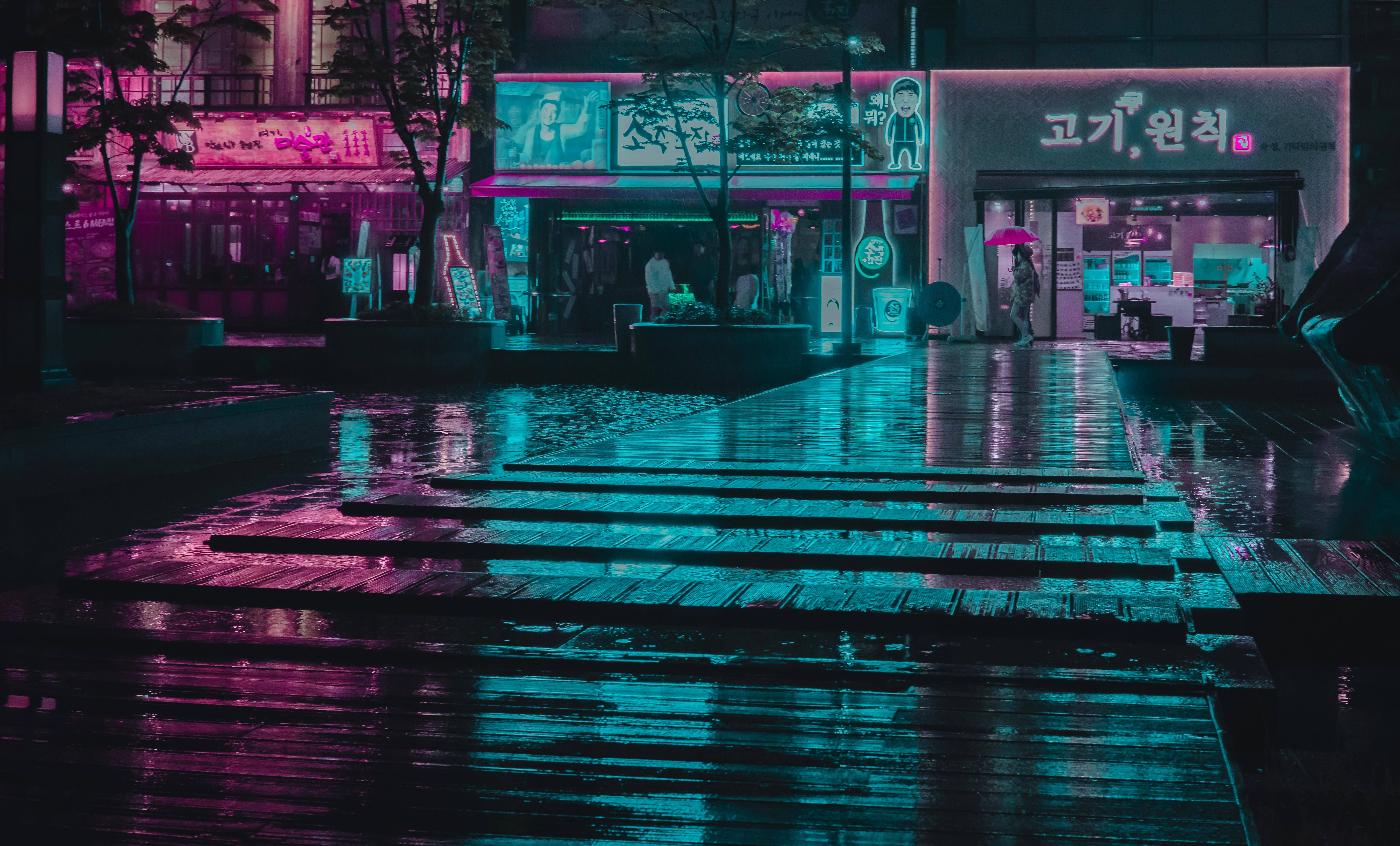 Koreansk bydel lilla estetisk Tumblr laptop Bakgrunner