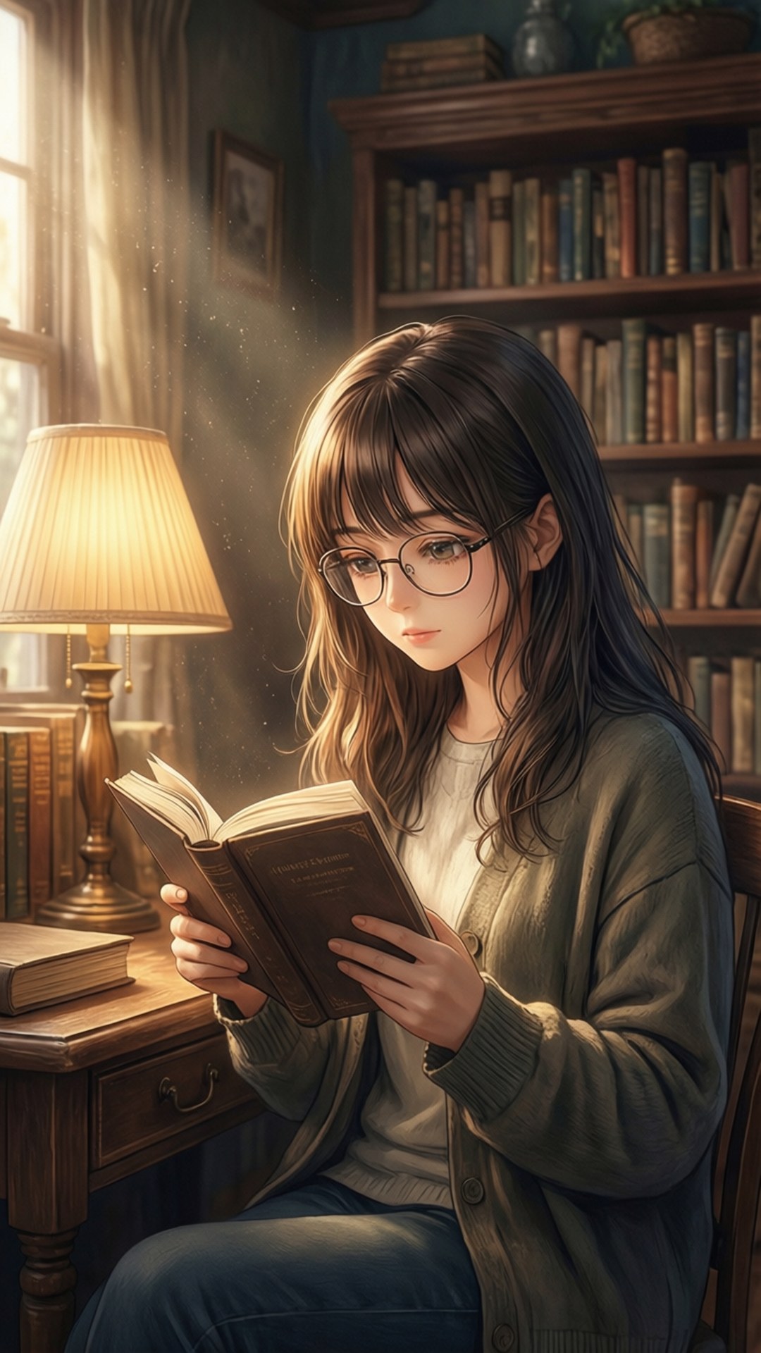 Koselig bibliotek Bakgrunner