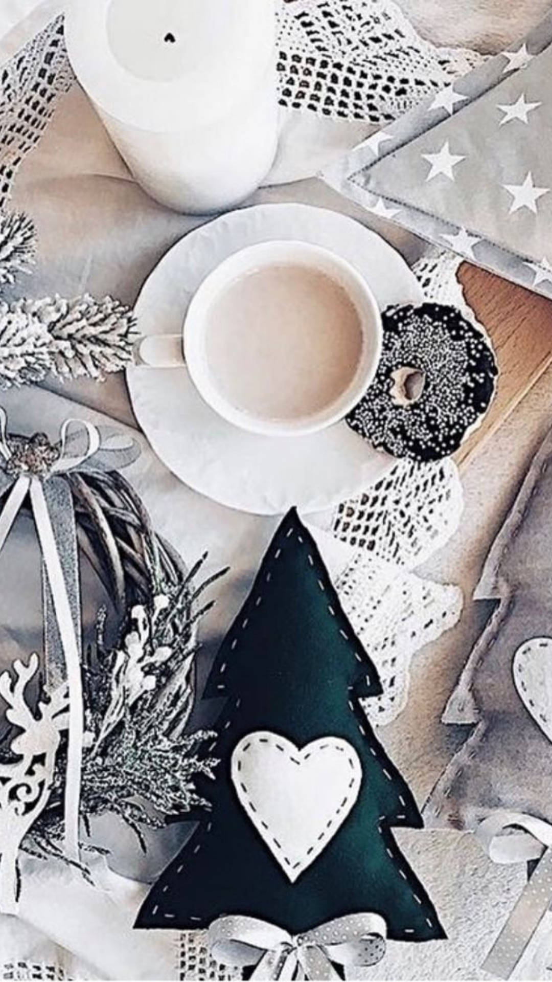 Koselig julestemning med kaffe Bakgrunner