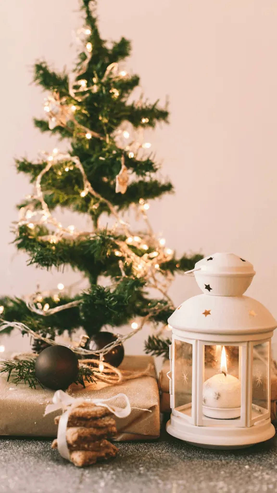 Koselig julestemning med lykt Bakgrunner