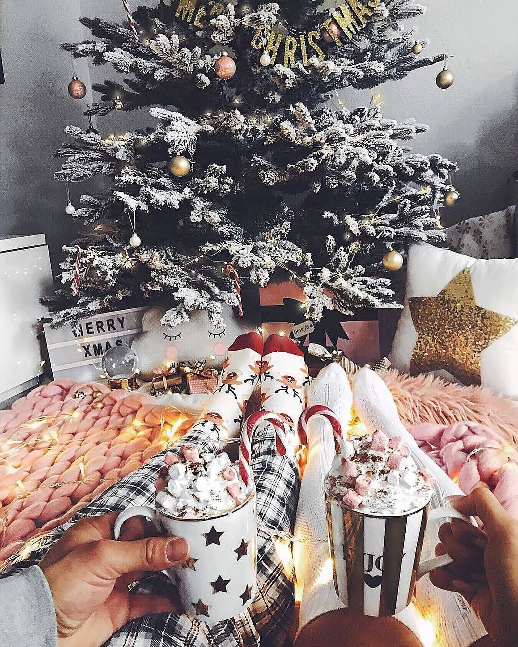 Koselig julestemning par Bakgrunner