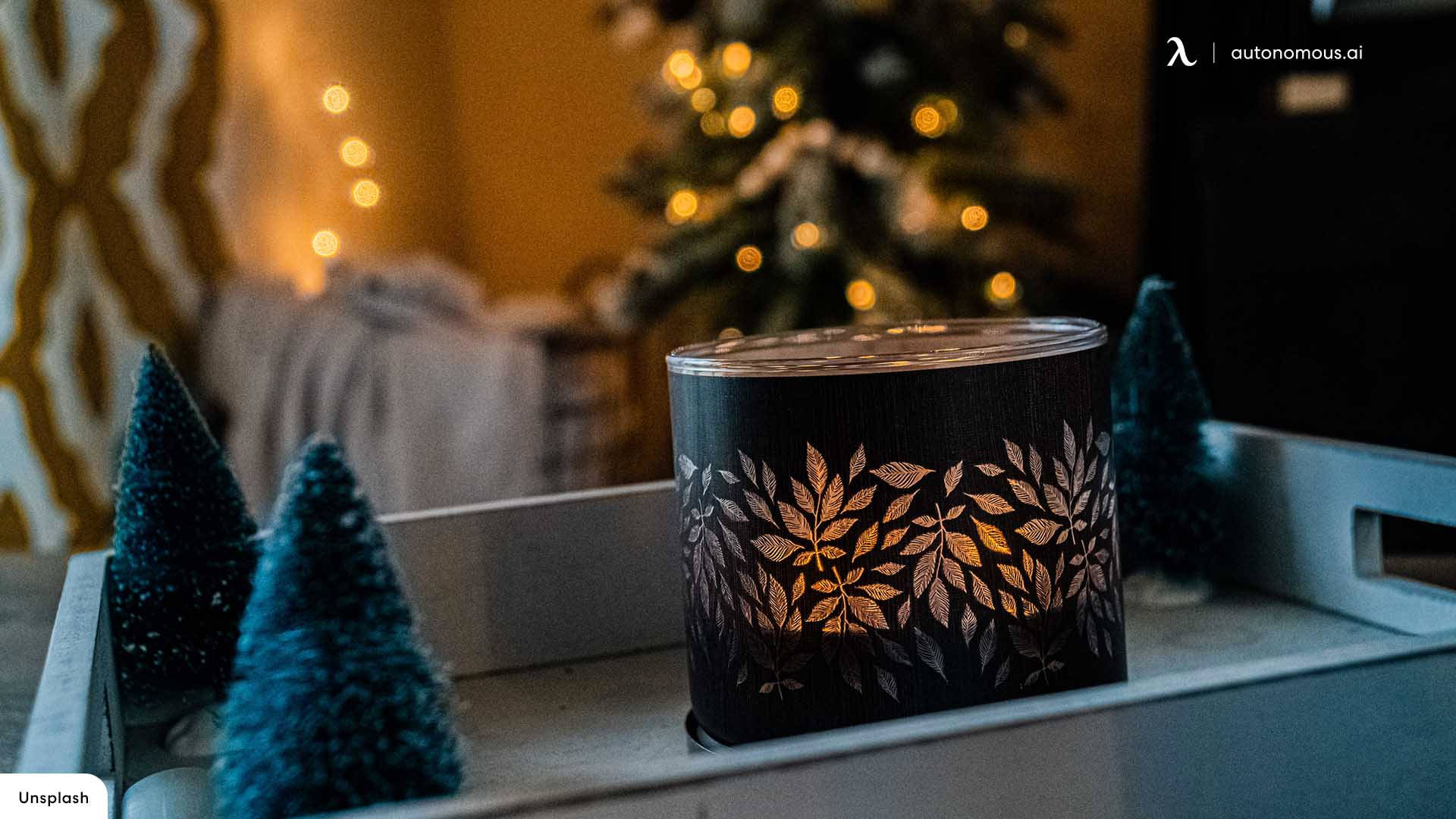 Koselig julestemning med levende lys Bakgrunner