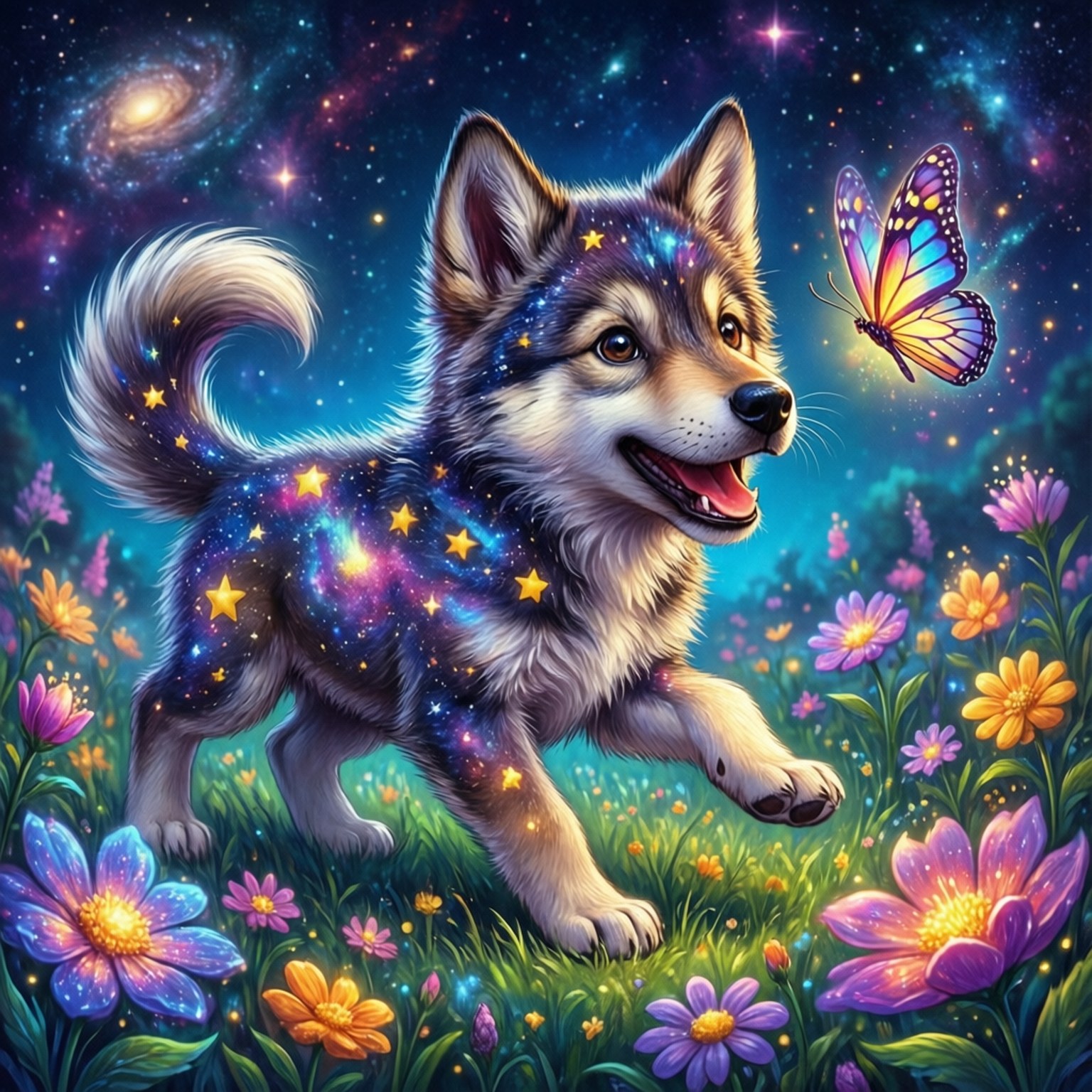Kosmisk valpelek Bakgrunner