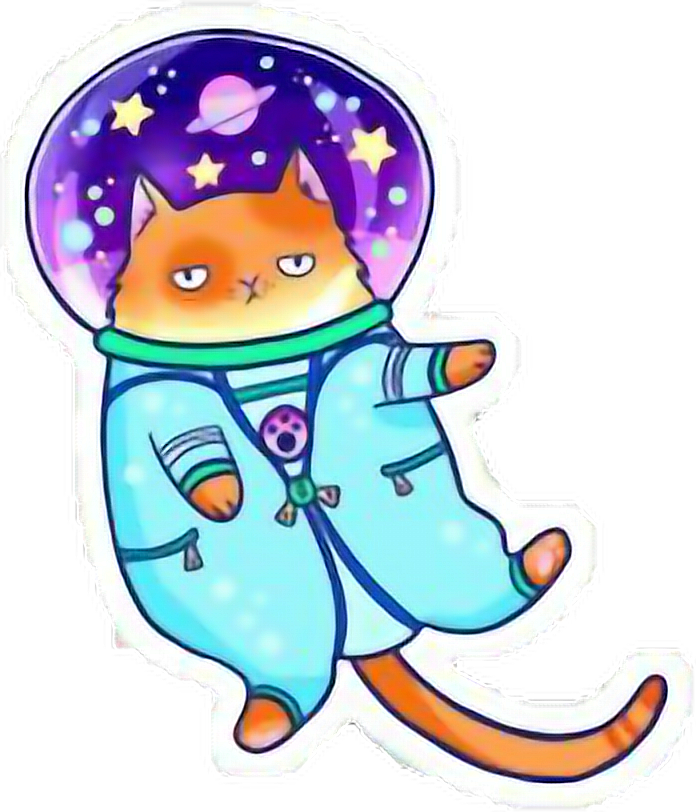 Kosmiske katt-astronaut klistremerke Bakgrunner