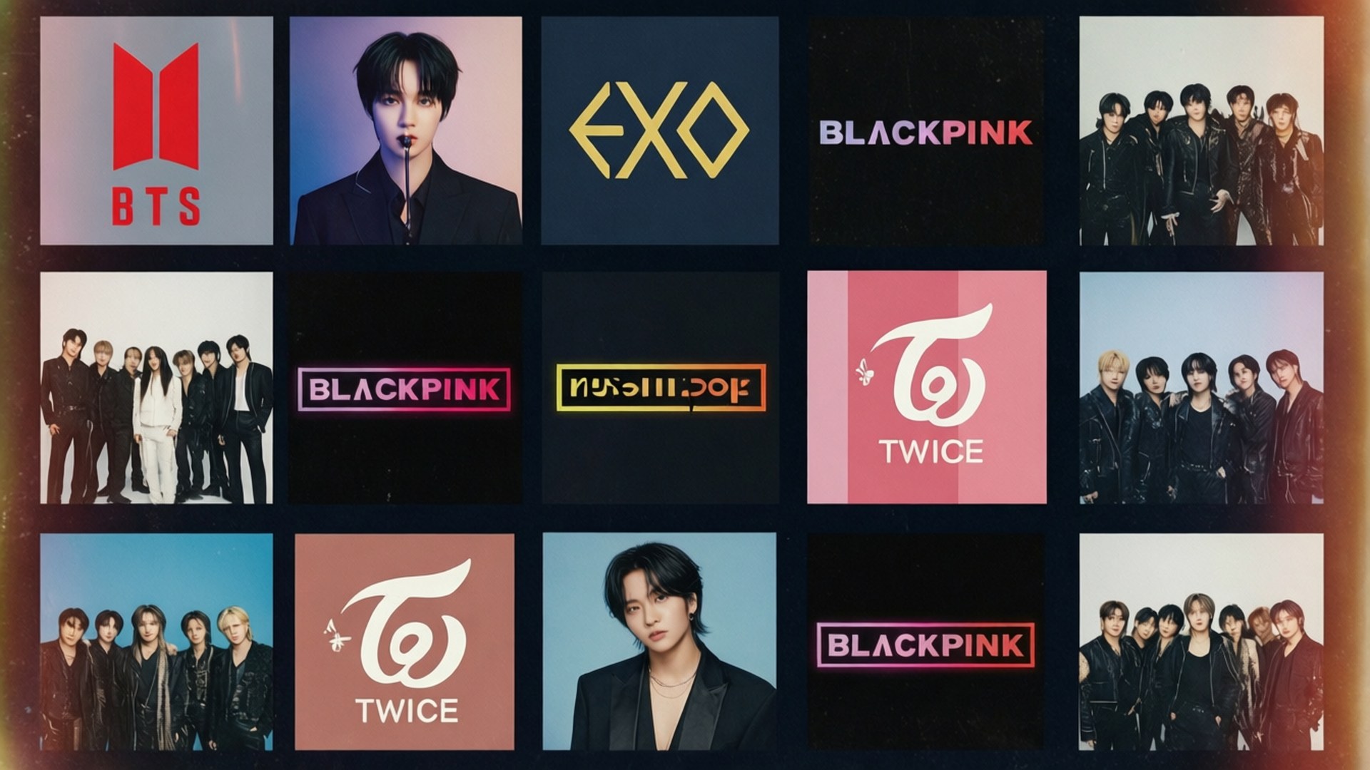 Kpop-albumkollasj Bakgrunner