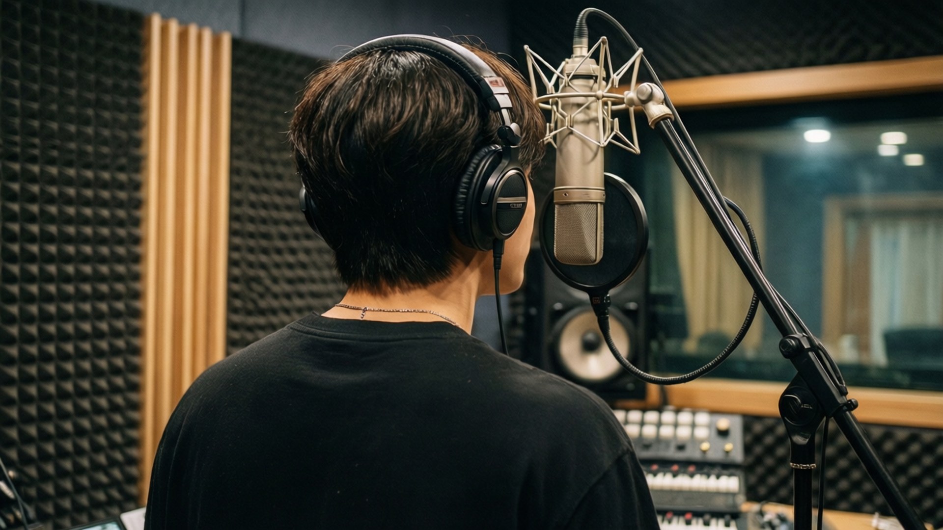 Kpop-idol i innspillingsstudio Bakgrunner