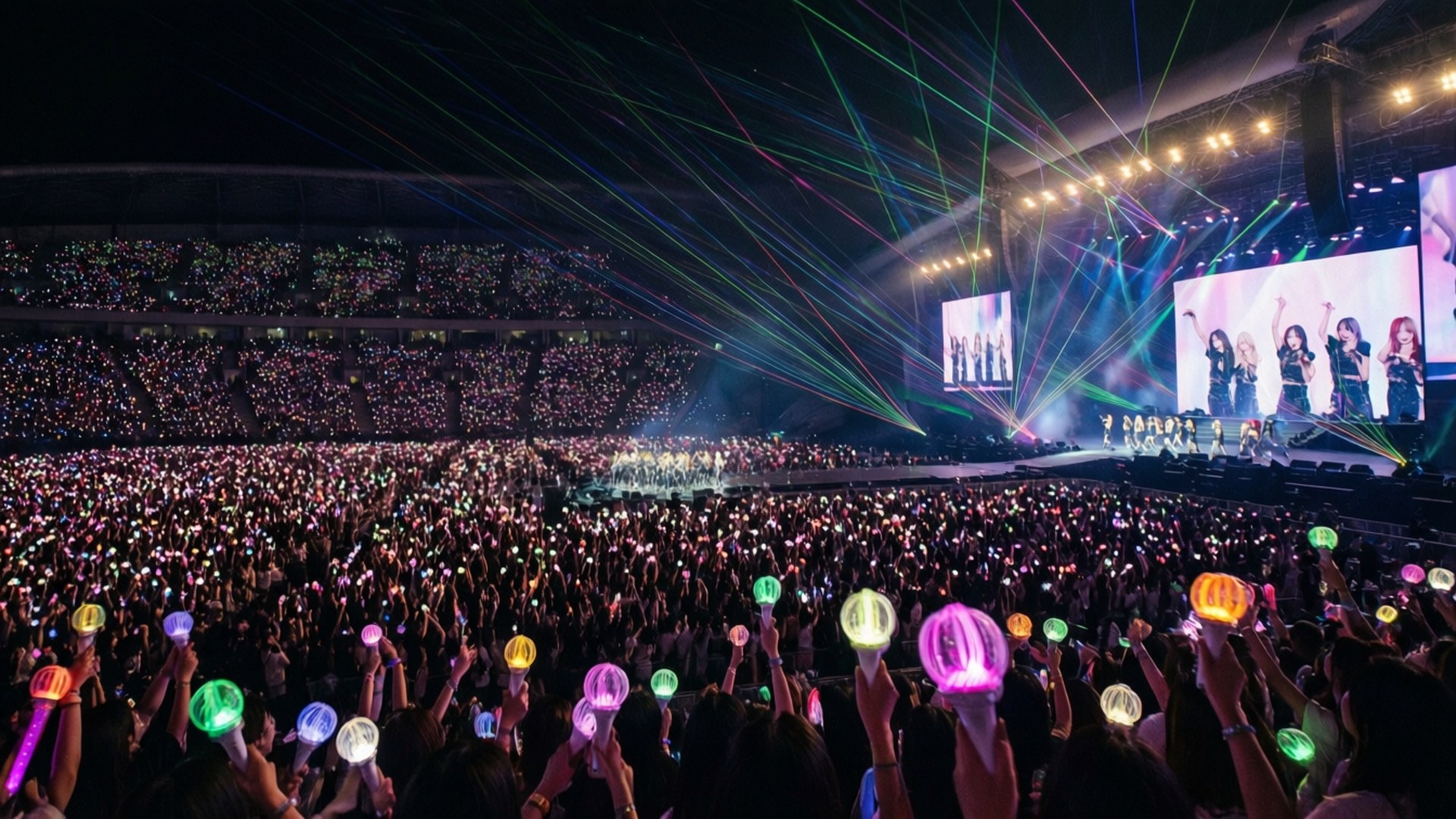 Kpop-konsert med lyspinnesjø Bakgrunner