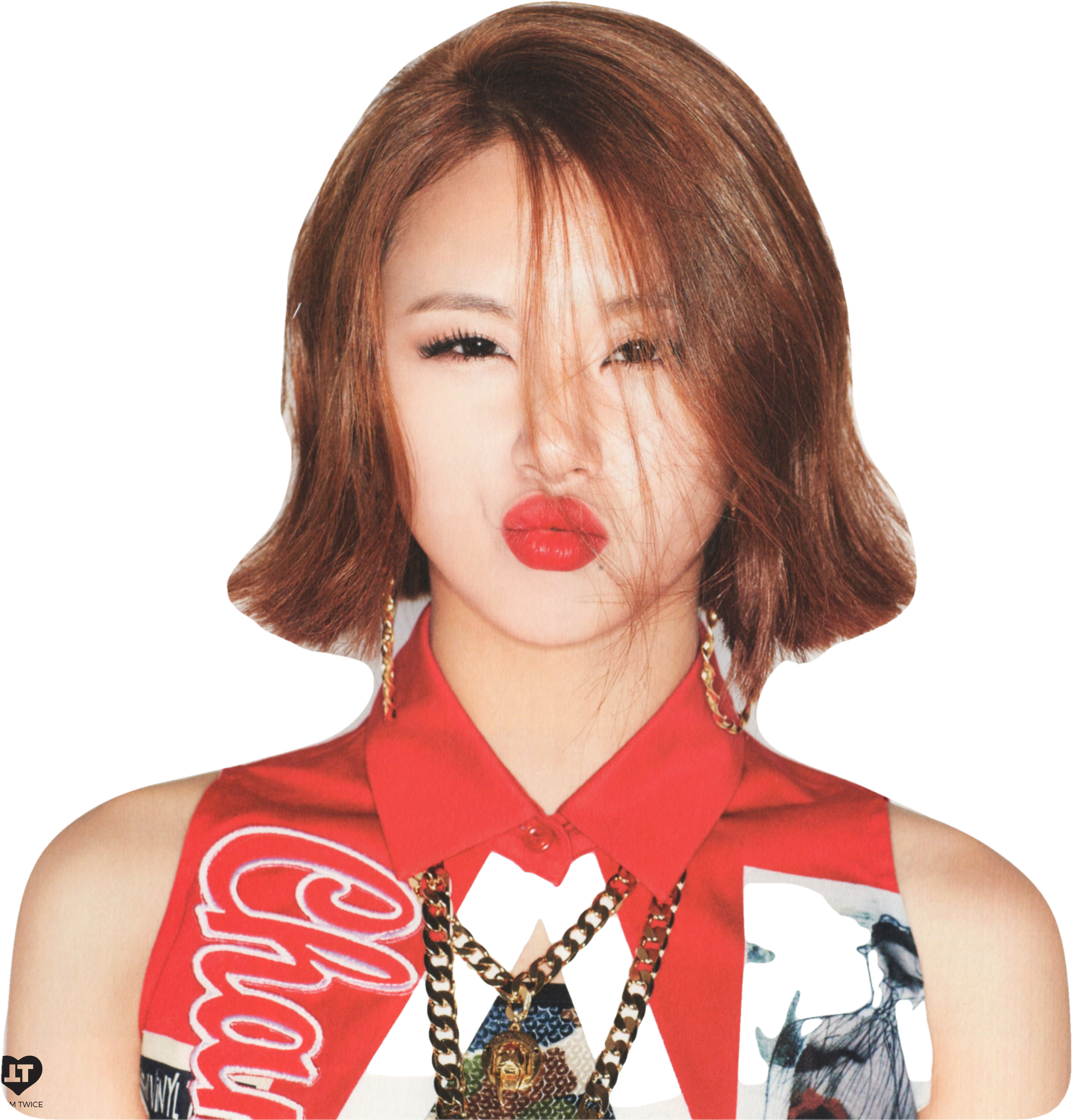 Kpop-stjerne som smiler med røde lepper Bakgrunner