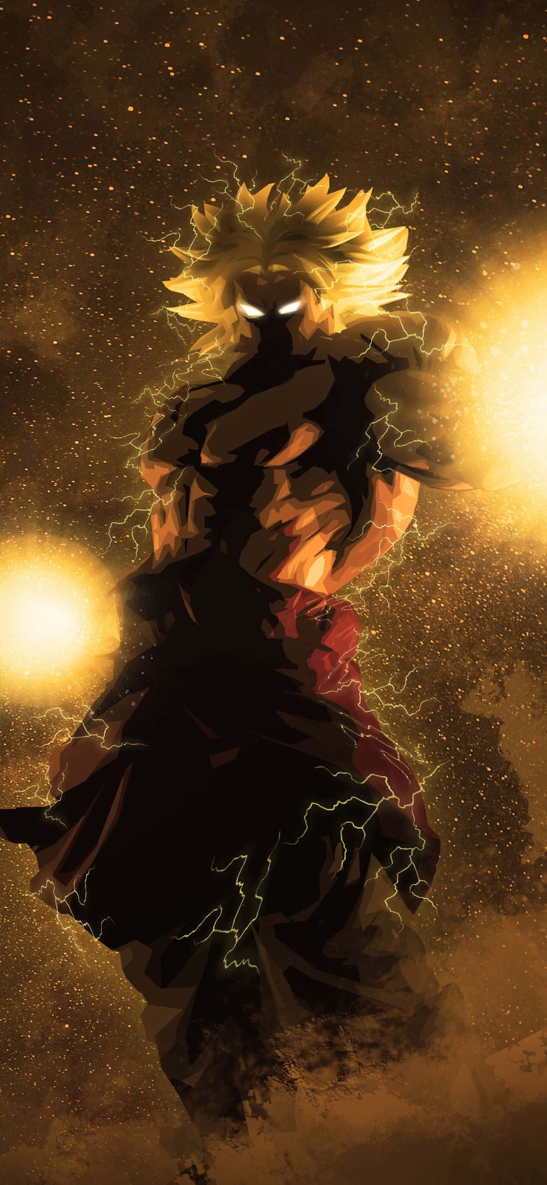 Kraften til Broly vist gjennom en iPhone! Bakgrunner