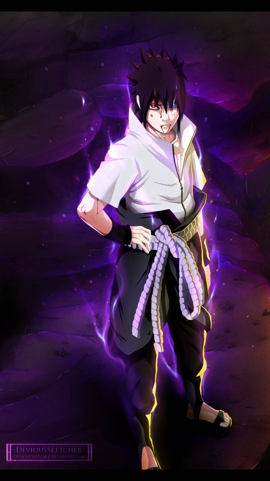 Bakgrunnsbilde av Sasuke som bruker Six Paths Chakra — Kule anime-GIF Bakgrunner