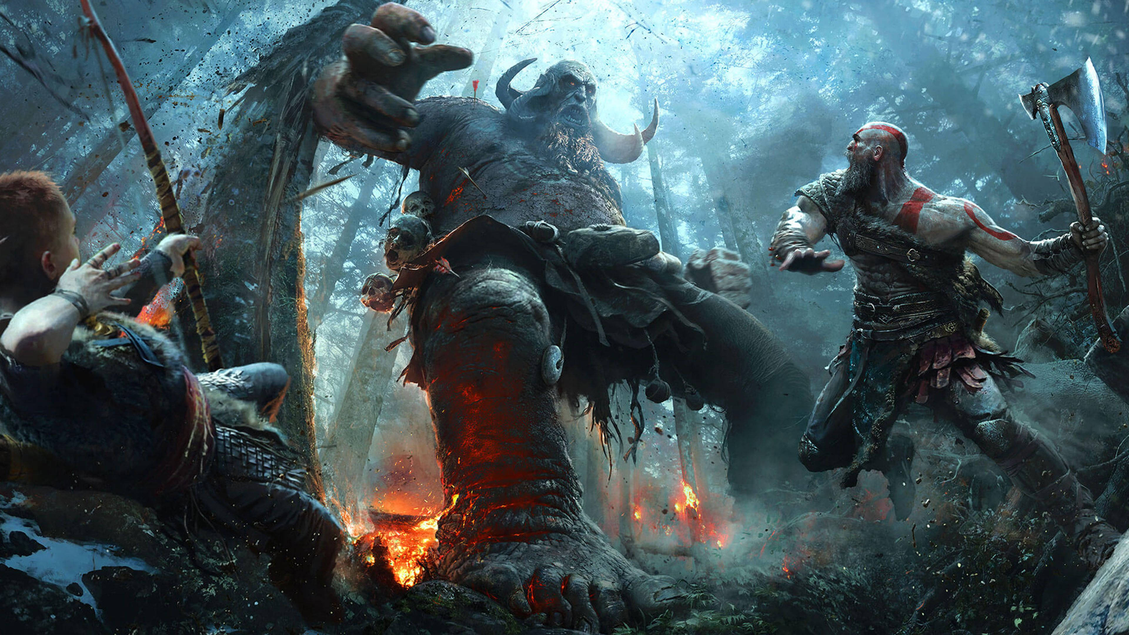Kratos, den allmektige krigsguden Bakgrunner