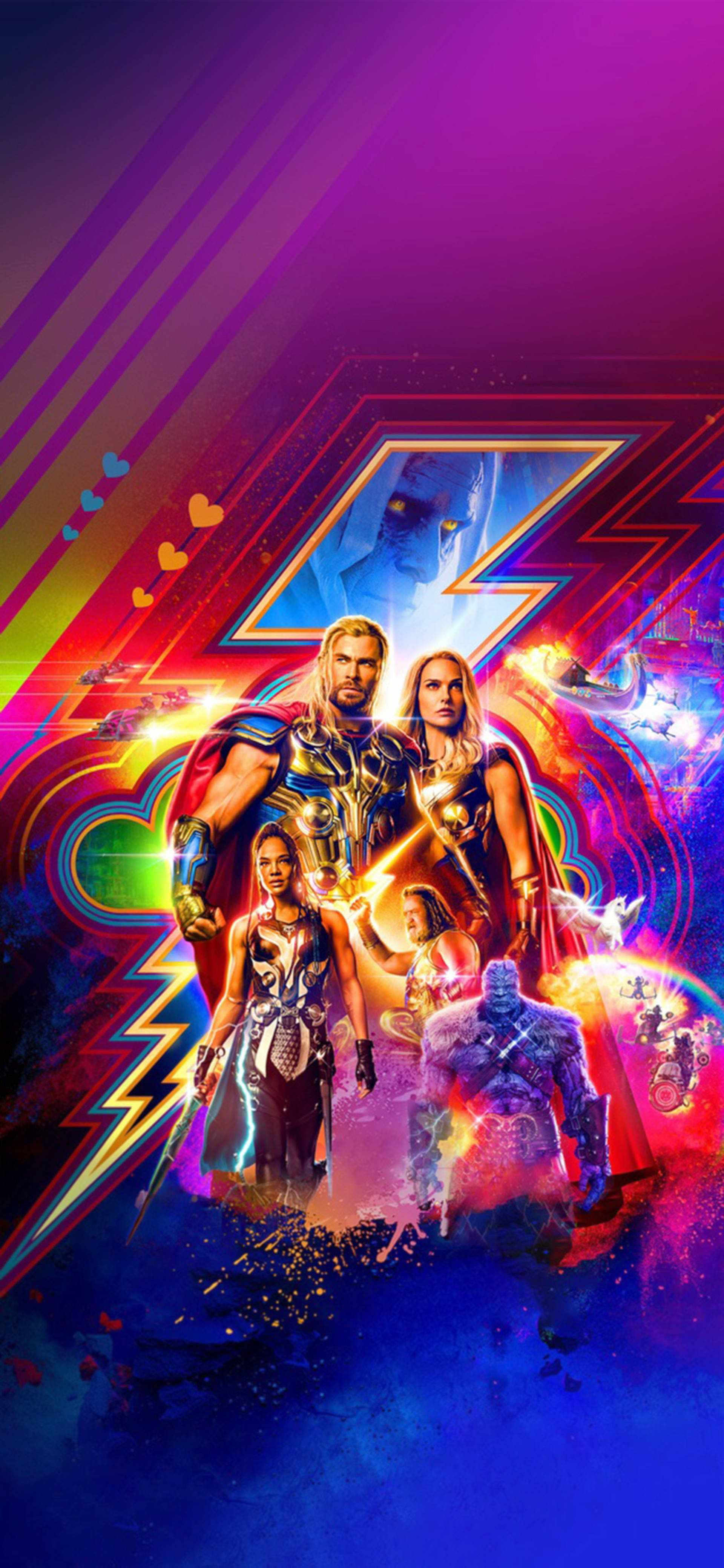 Kreativ Thor Love And Thunder-kunst Bakgrunner