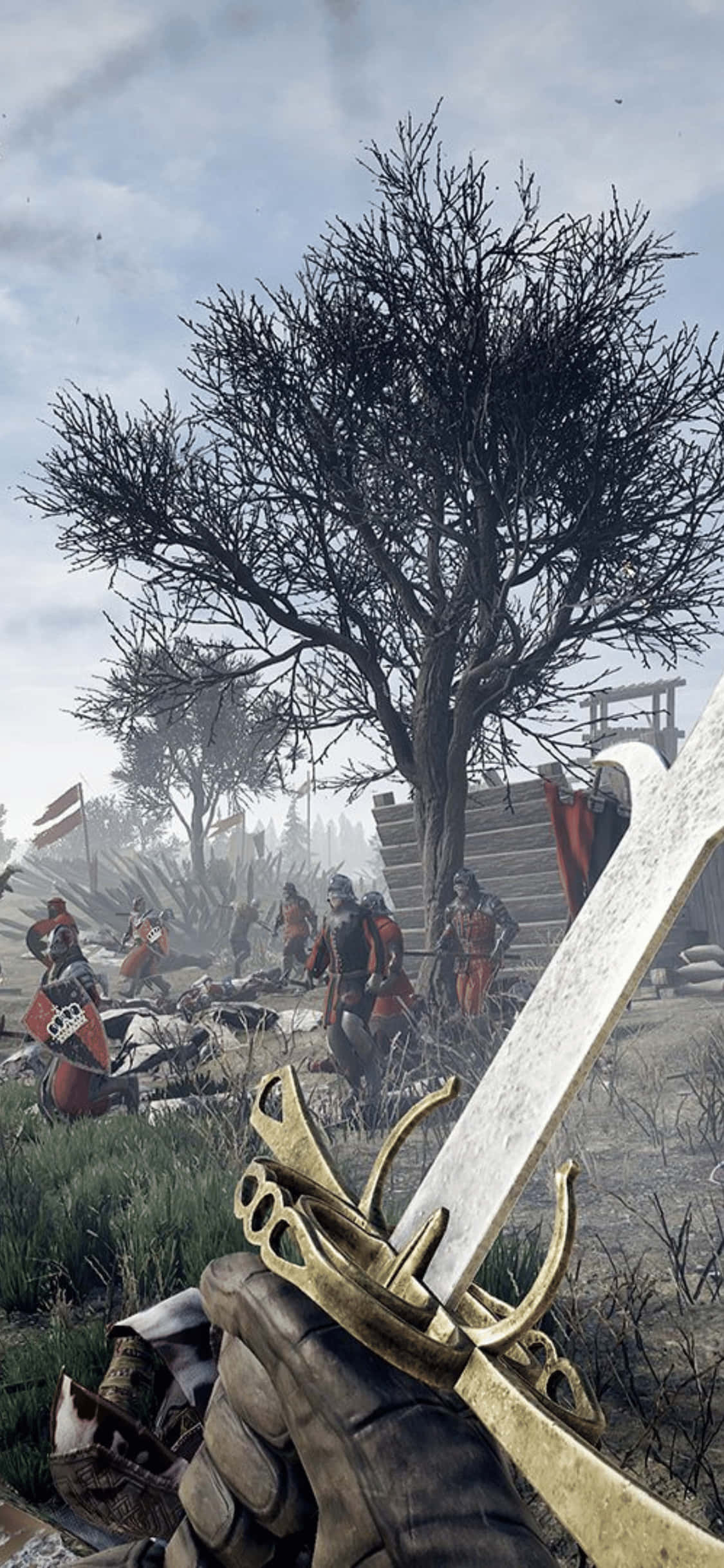 Krigere på slagmarken iPhone Xs Mordhau-bakgrunn Bakgrunner