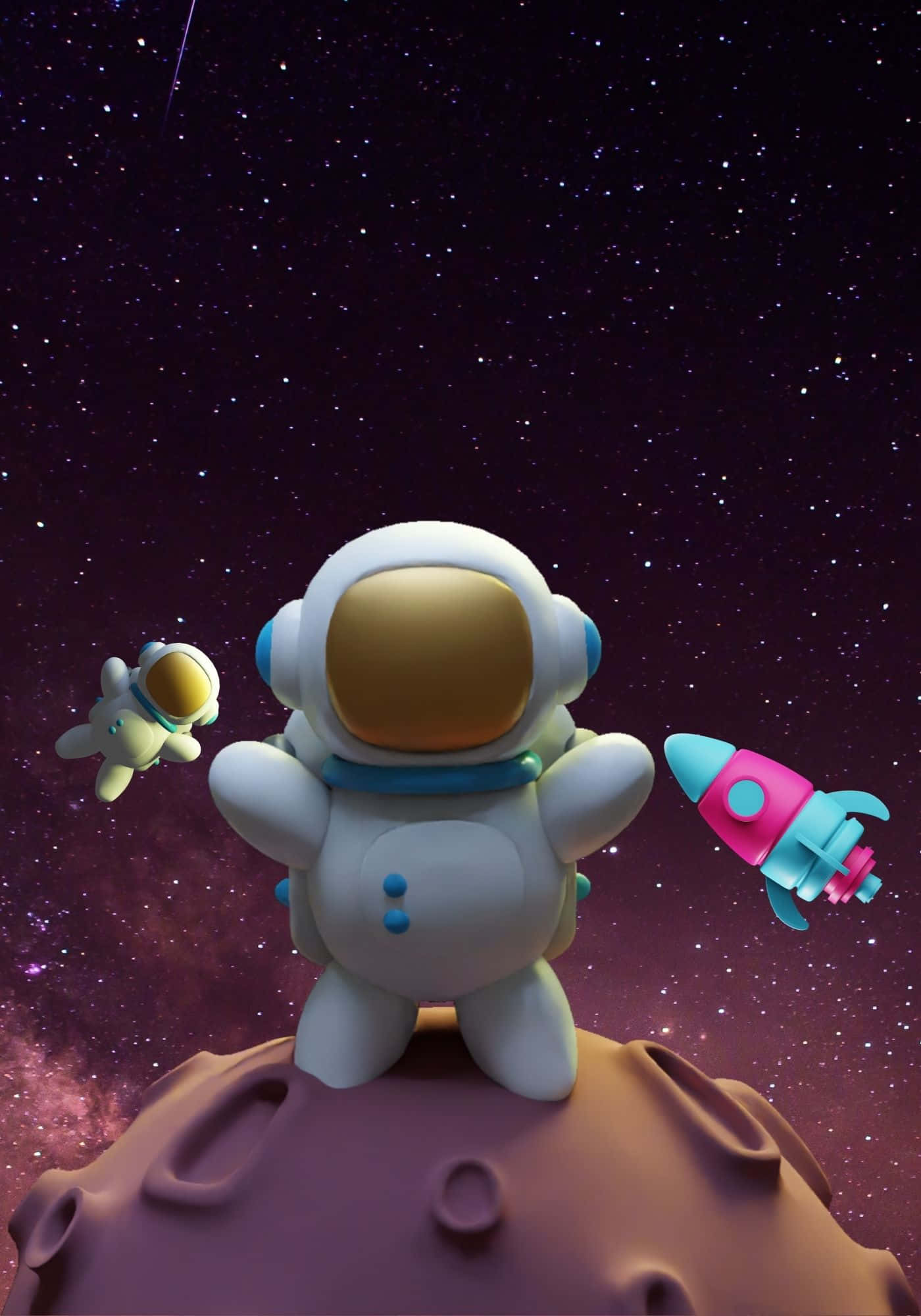 Kul 3D-astronaut i rommet bakgrunn Bakgrunner