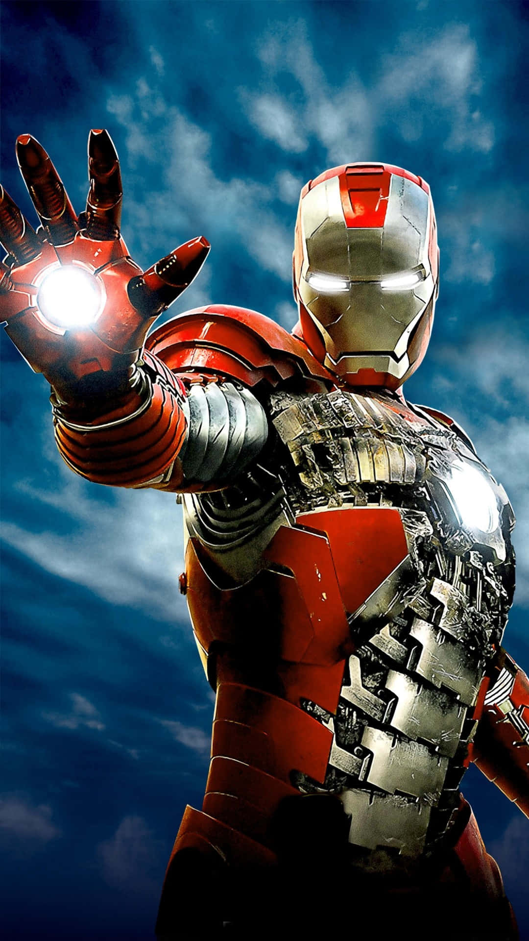 Kul 3D Iron Man Over The Sky iPhone Bakgrunner