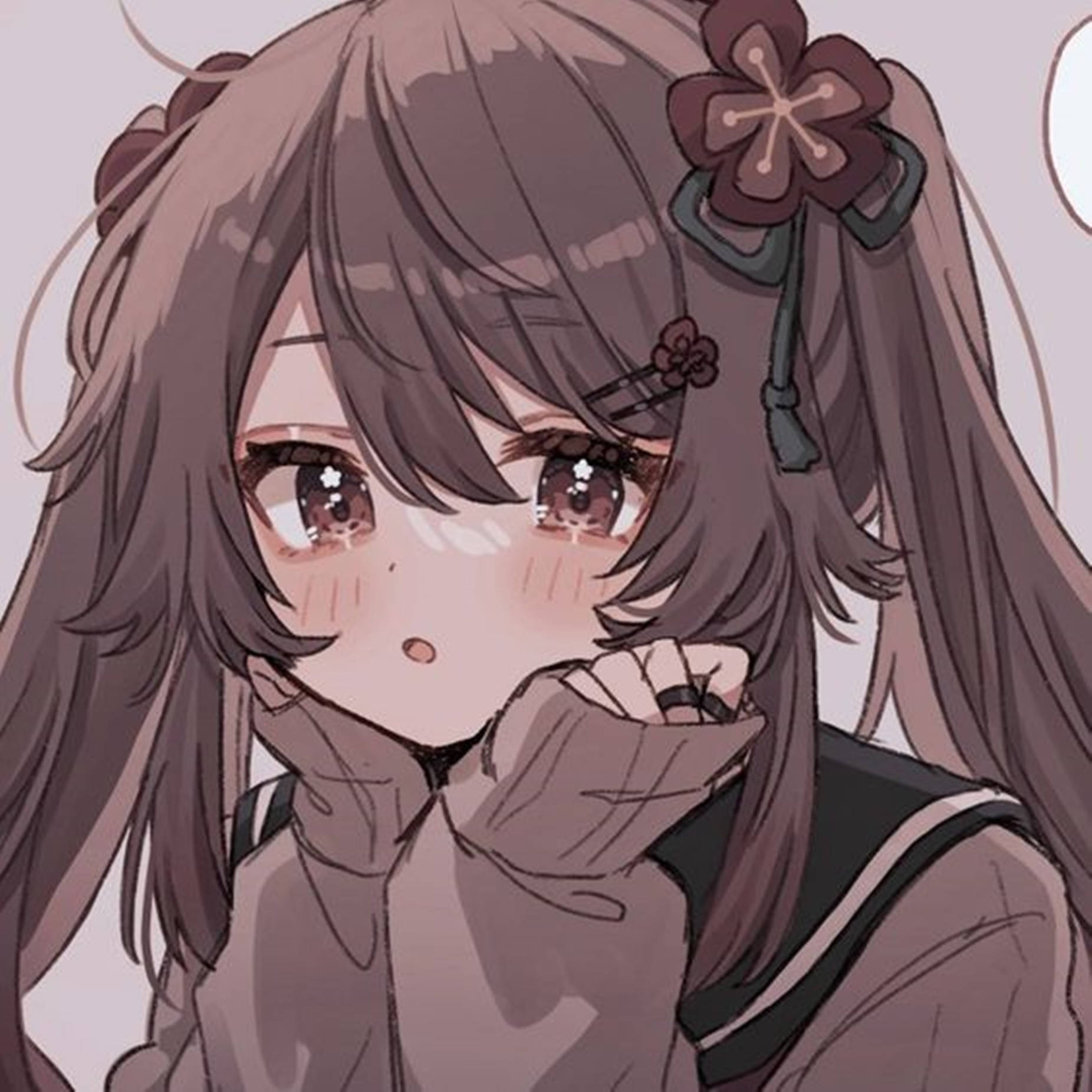 Kul anime-jente PFP Hu Tao Bakgrunner