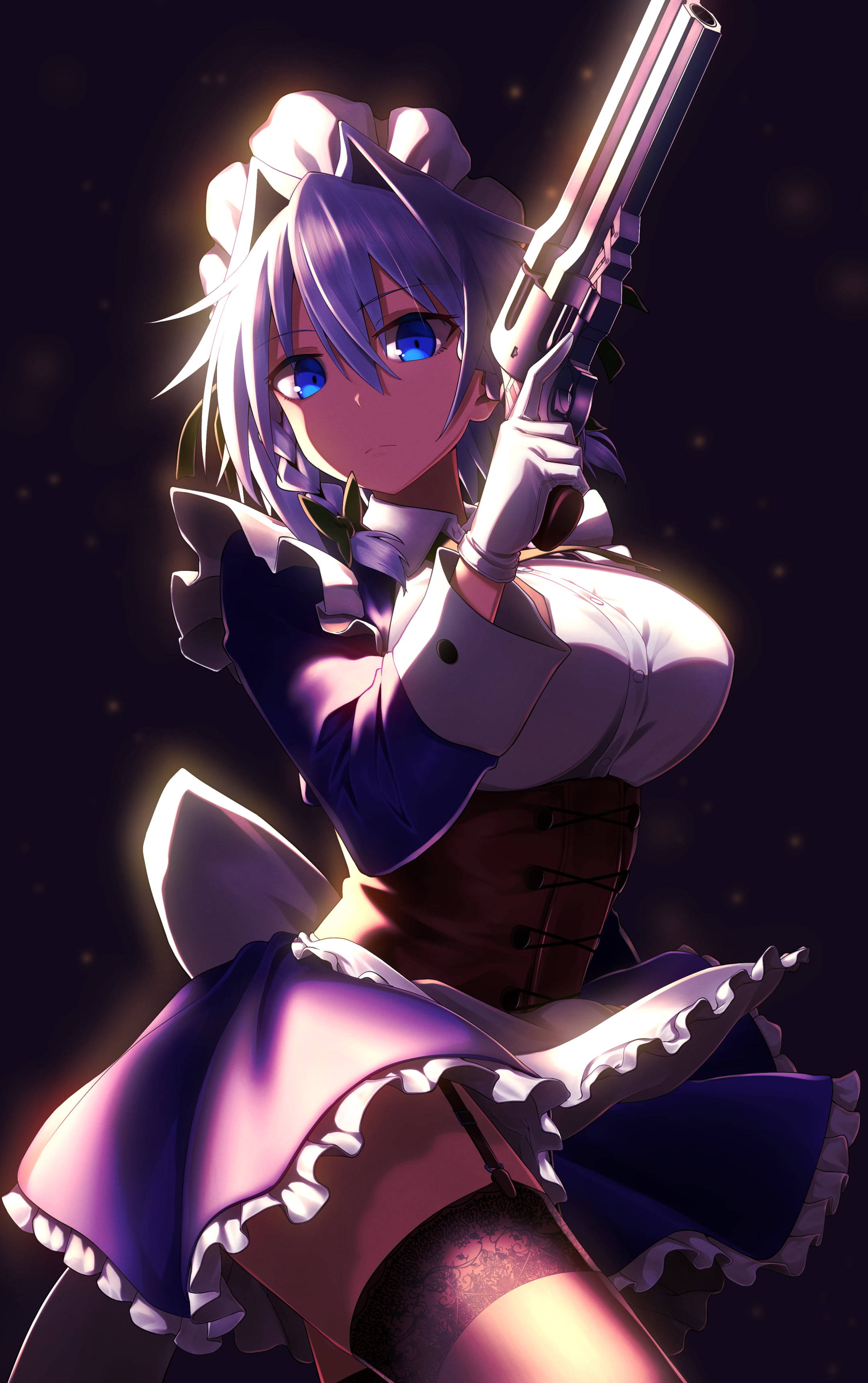 Kul animejente PFP Sakuya Izayoi Bakgrunner