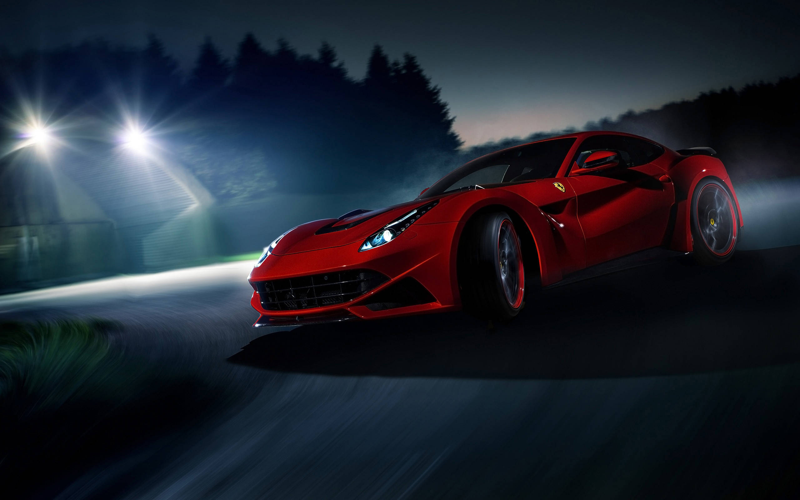 Kul bil Ferrari elegant rød Bakgrunner