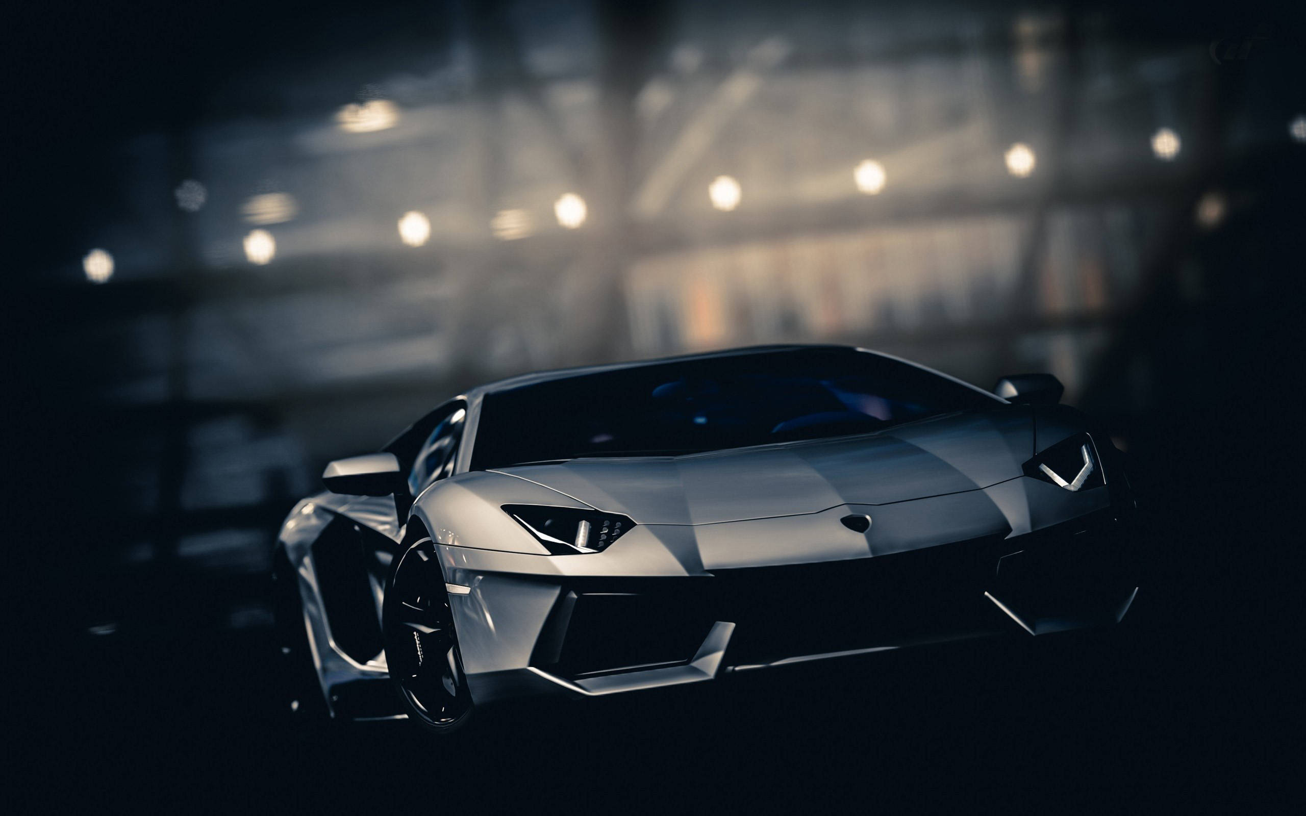 Kul bil sølvfarget Lamborghini Bakgrunner