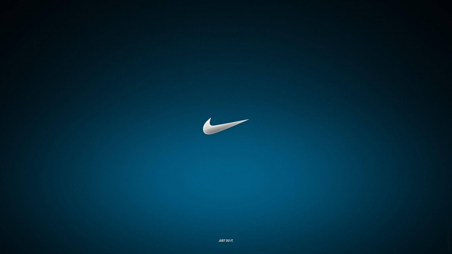Kul blå gradient Nike-logo Bakgrunner