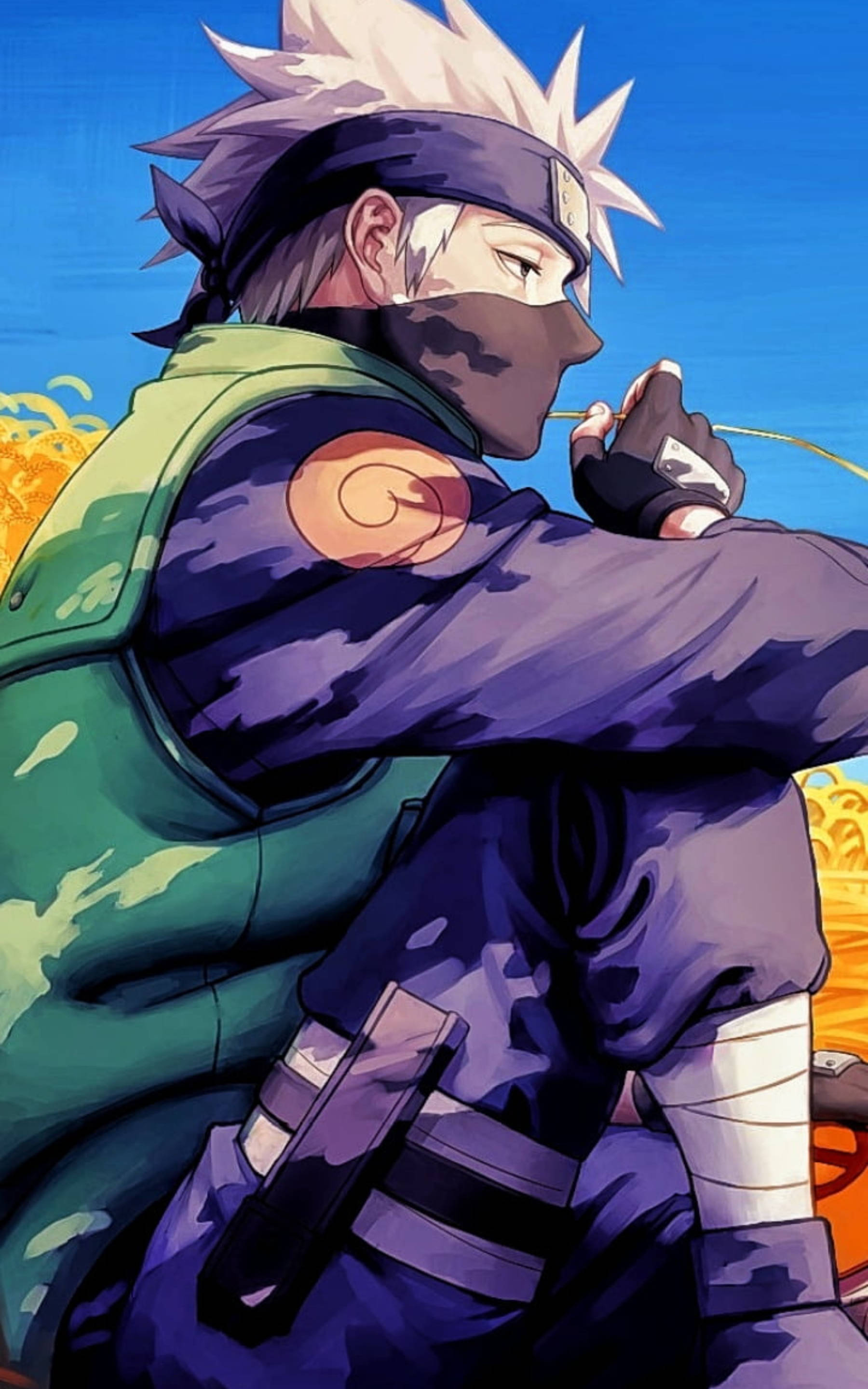 Kul digital tegning av Kakashi Bakgrunner