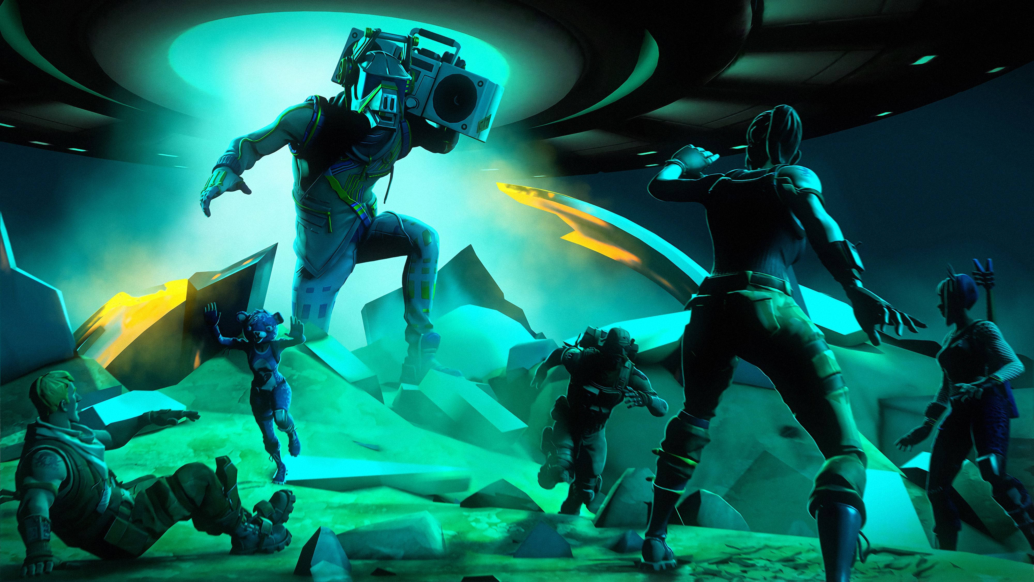 Kul Fortnite DJ Yonder Landing Bakgrunner